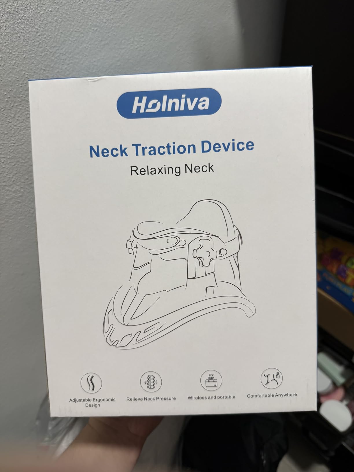 Neck Stretcher Cervical Traction, Adjustable Cervical Neck Traction Device, Neck Braces for Neck Pain and Support, Ergonomic Design for Home, Office & Travel Use - FSA Eligible/HSA Eligible customer photo 1