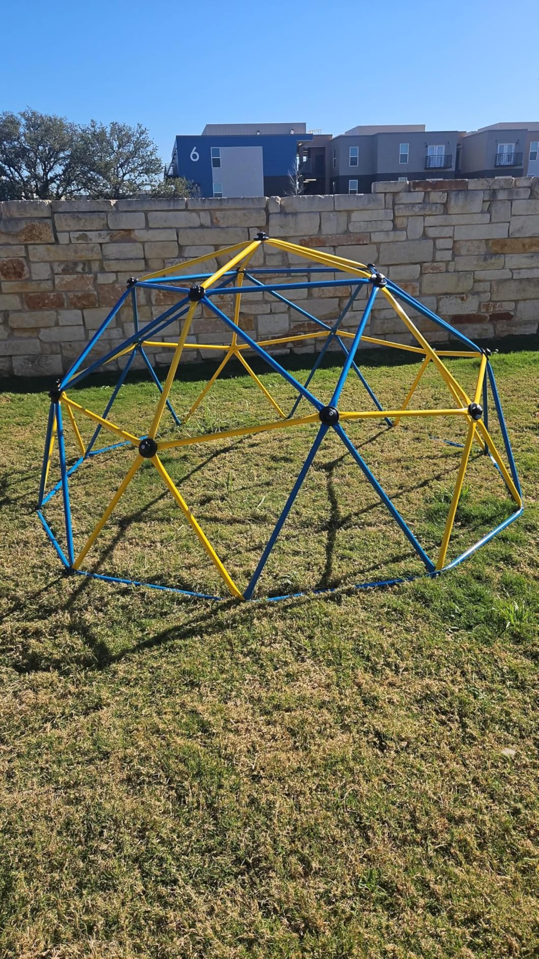 Zupapa Climbing Dome with Slide Max Load 440Lbs, 8FT Jungle Gym Monkey Bar for Backyard, 2 in 1 Outdoor Climbing Frame Toys for Toddlers Playground Set, Geometric Dome Climber for Kids Age 3-8 customer photo 2