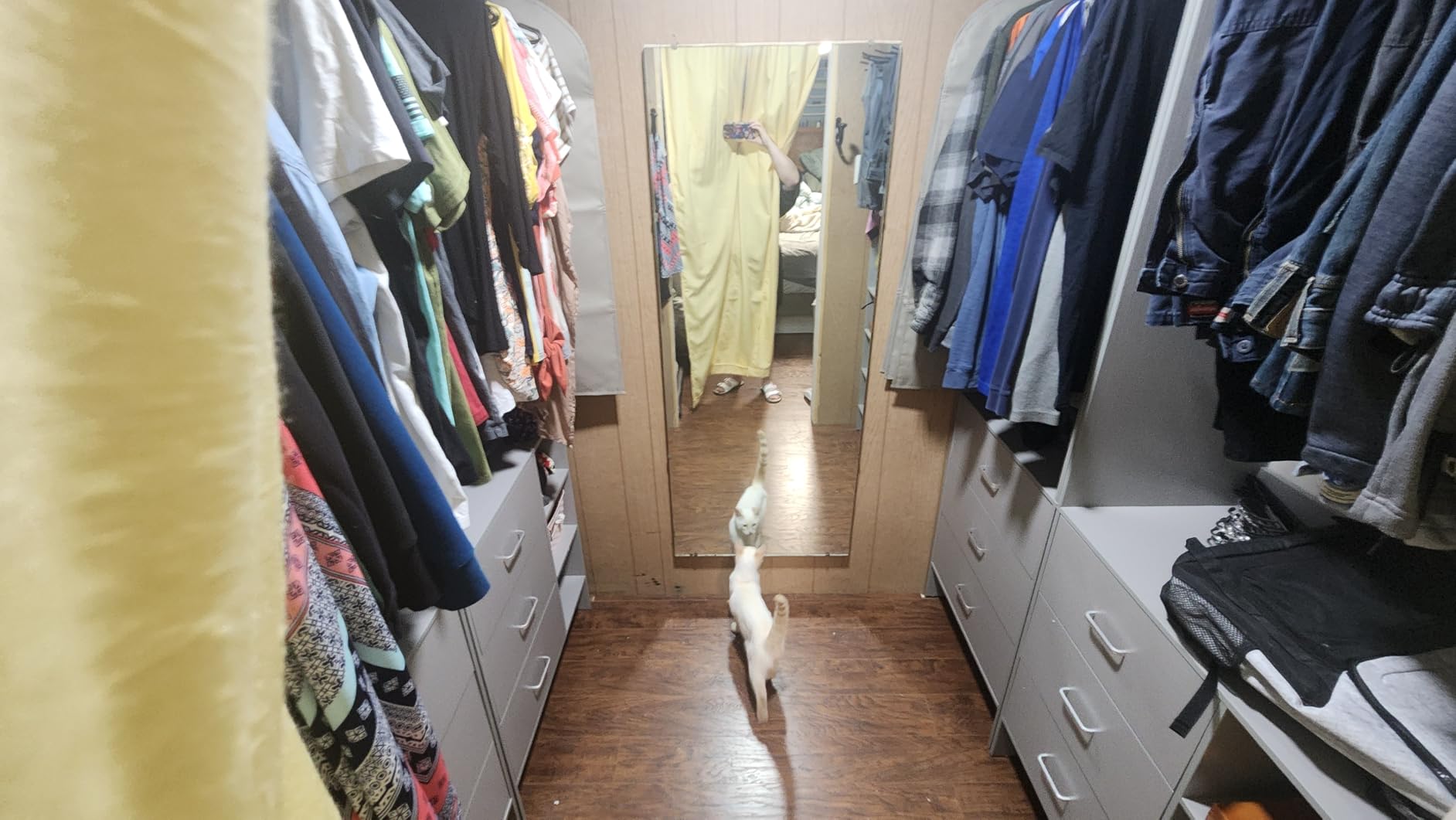 Aheaplus Closet System with 6 Drawers, 4.5ft Wood Closet Organizer System, Walk-in Closet or Small Closets Wardrobe, Clothes Rack with Hanging Rods, Set of 2 customer photo 2