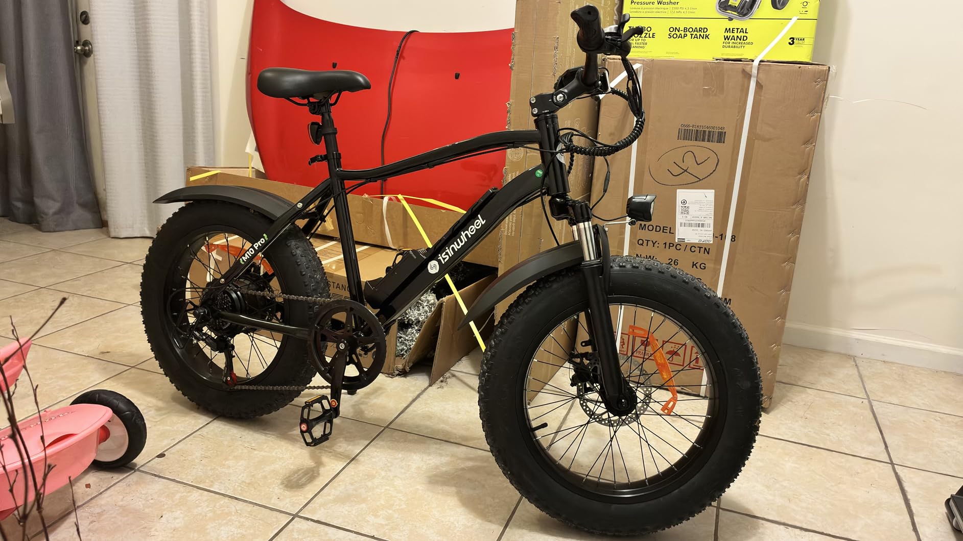 isinwheel M10 Plus & Pro Electric Bike for Adults 1000W Peak Motor, Dual Crown Fork Mountain Ebike 13/10.4 Ah Battery 75 Miles Range, 7 Speed, 20 x 4.0 Fat Tire Adults Electric Bicycles customer photo 2