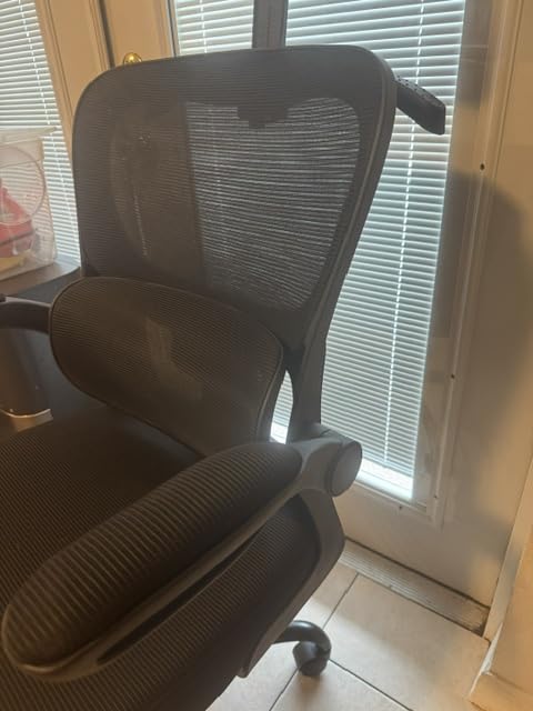 AreShark Office Chair Ergonomic Desk Chairs with Adjustable Lumbar Support& Headrest Hanger, High Back Breathable Mesh Chair with Wheels, Rolling Swivel Comfy Task Computer Chair for Home Work Gaming customer photo 1