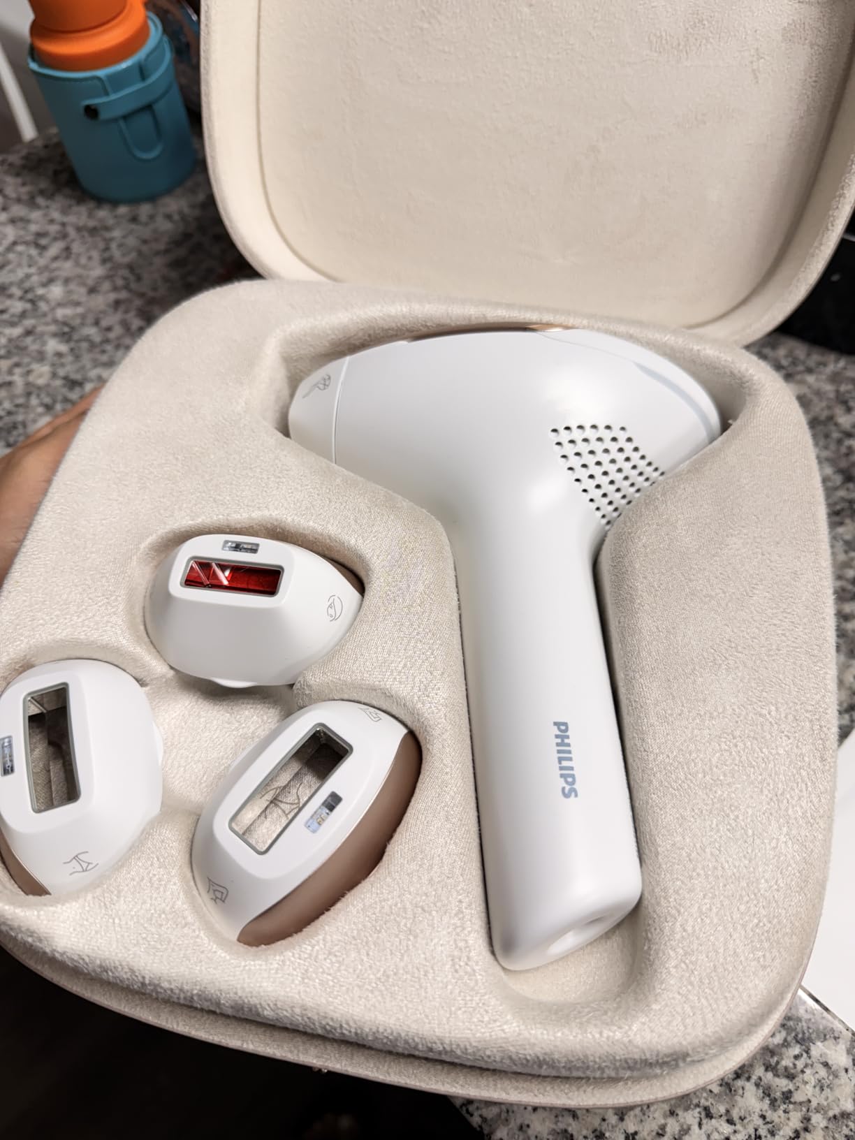 Philips Lumea 9000 Series IPL Hair Removal Device, Visible Permanent Laser Hair Reduction Done at Home, for Women & Men, SenseIQ Technology, 4 Attachments for Body, Face, Bikini & Underarms, BRI984/03 customer photo 2