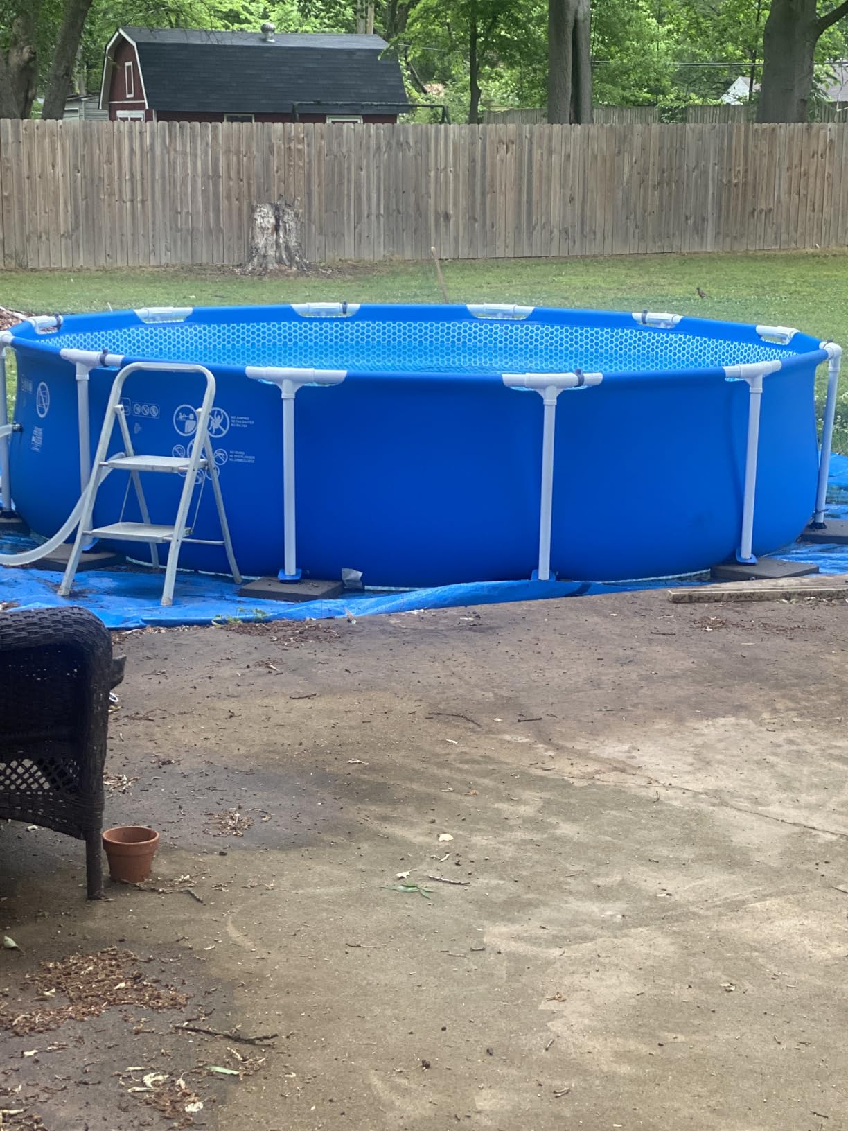 INTEX Metal Frame 15 ft x 48 in Above Ground Pool Set, Round Swimming Pool with Steel Frame, 1000 GPH Cartridge Filter Pump, and Type A Filter Cartridge customer photo 1