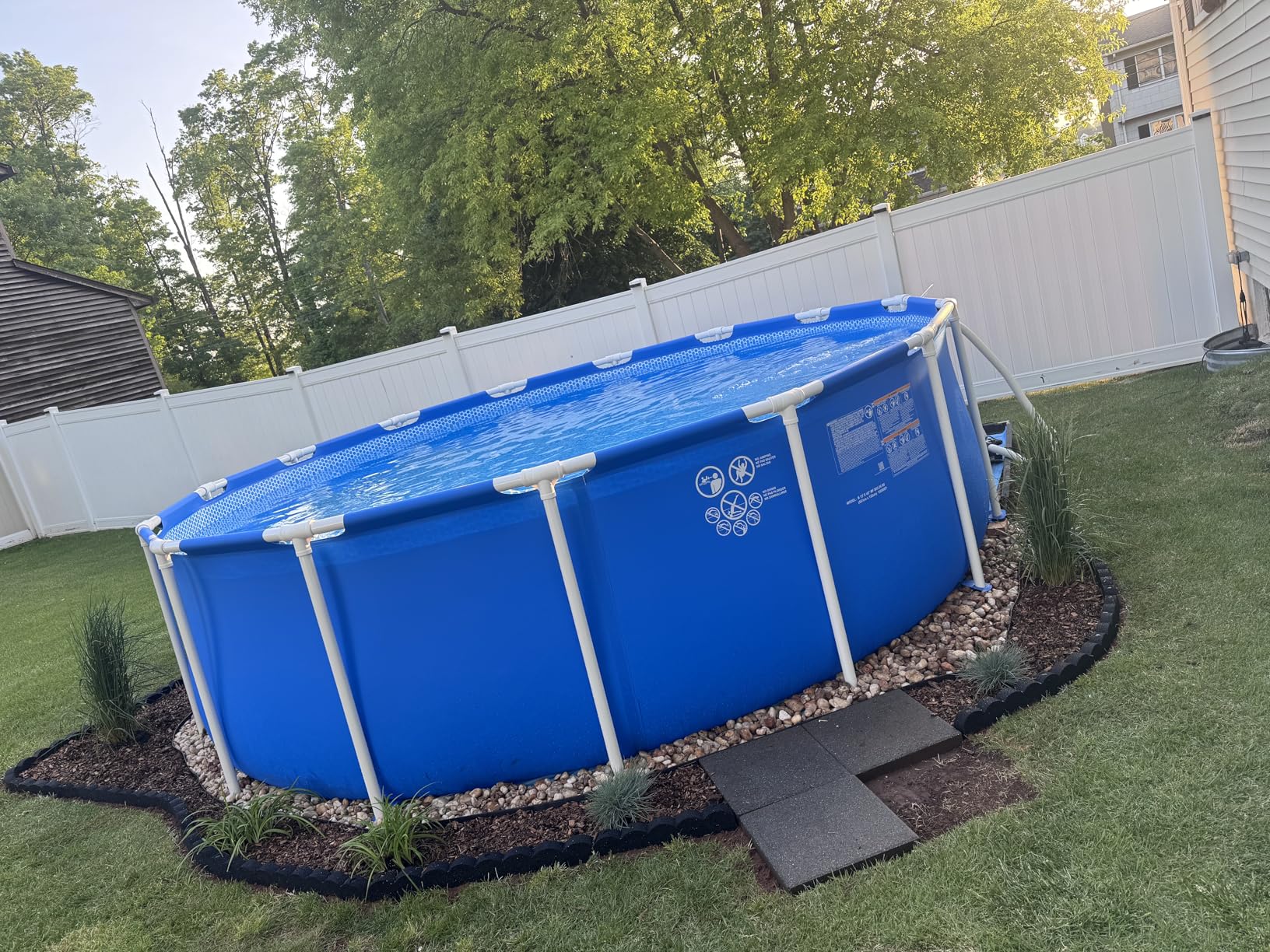 INTEX Metal Frame 15 ft x 48 in Above Ground Pool Set, Round Swimming Pool with Steel Frame, 1000 GPH Cartridge Filter Pump, and Type A Filter Cartridge customer photo 2