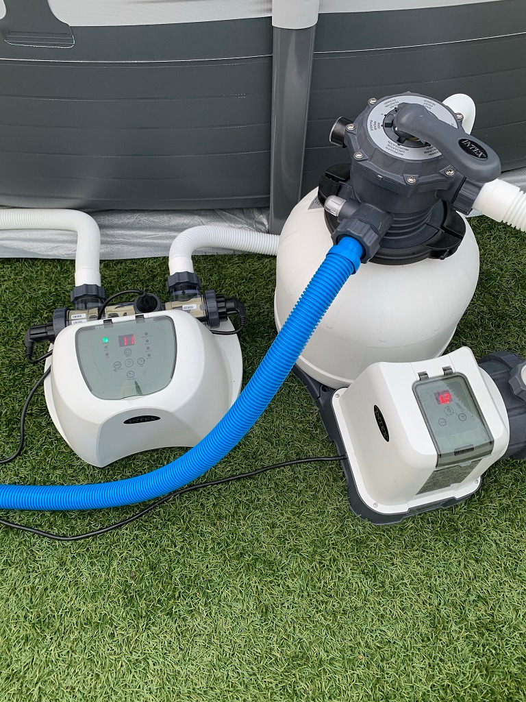 INTEX Ultra XTR 18 mx x 52 in Above Ground Pool Set, Round Swimming Pool with Steel Frame, 2100 GPH Sand Filter Pump, Ladder, Cover, & Ground Cloth customer photo 1