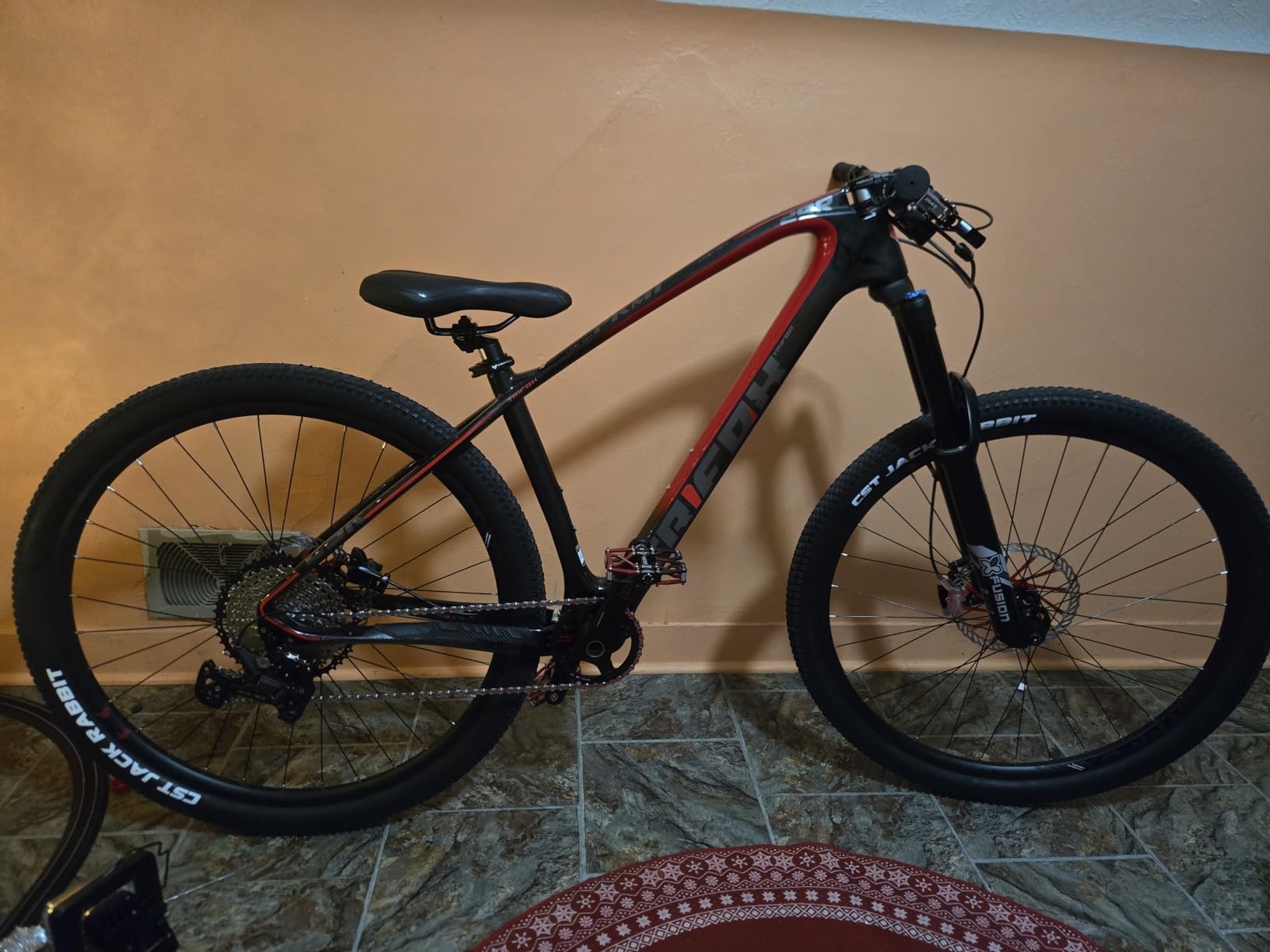 TRIFOX Carbon Fiber Mountain Bike with Shimano M6100 Deore Groupset 12-Speed, Carbon Fiber Frame, Hydraulic Fork 130mm Travel, 29er Mountain Bike for Adult customer photo 1