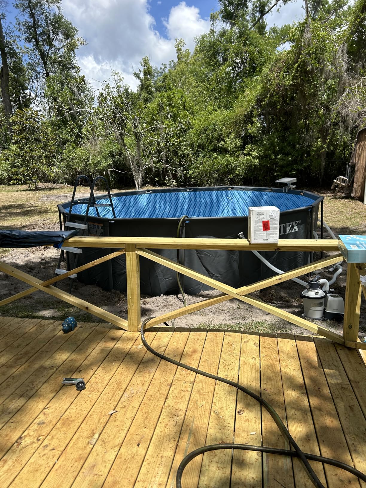 INTEX 26317MZ 15ft x 48in Ultra XTR Frame Deluxe Above Ground Swimming Pool Set with 1500 GPH Sand Filter Pump, Removable Ladder, Ground Cloth, Pool Cover, SuperTough, Puncture and Rust Resistant customer photo 1