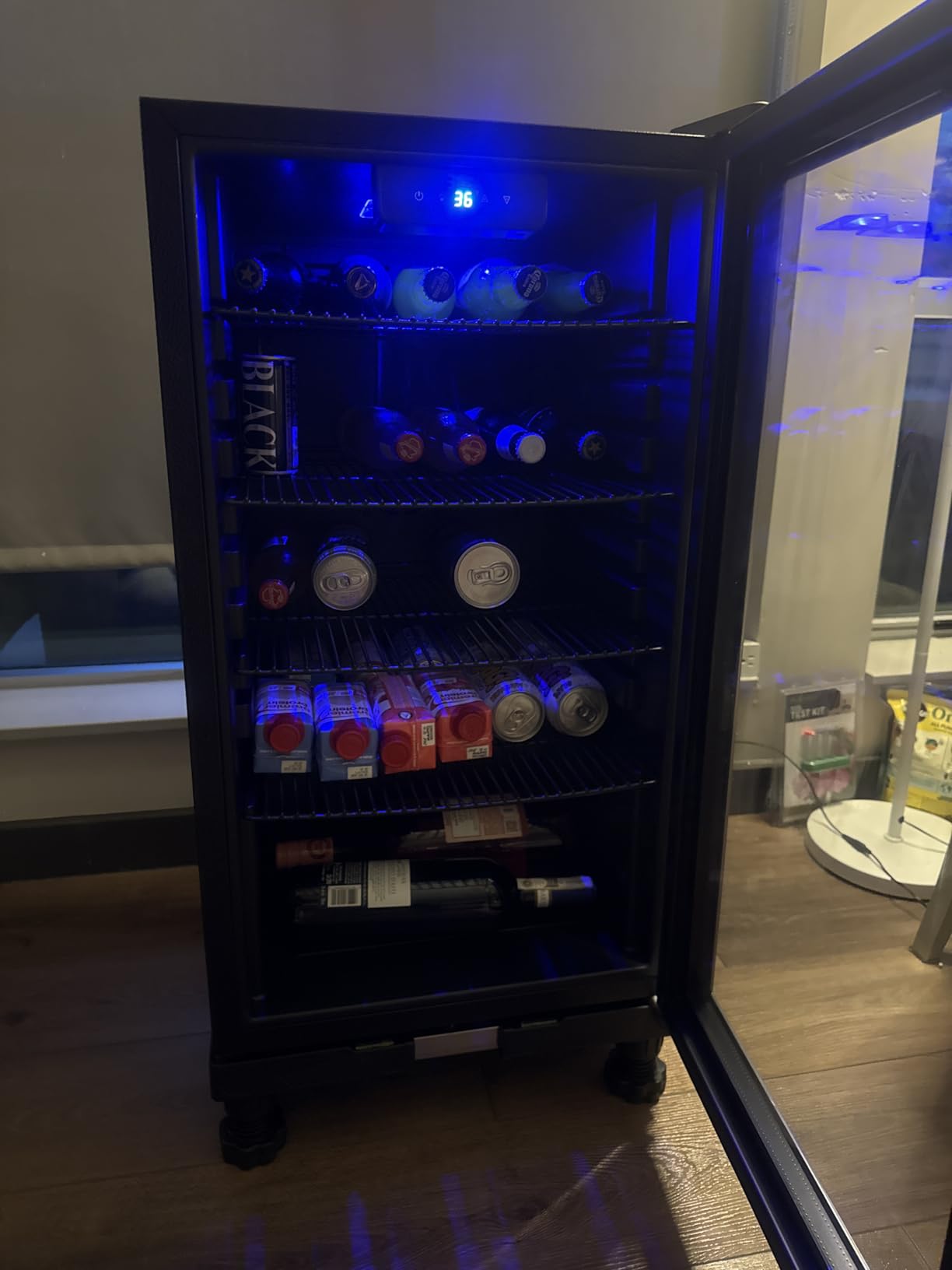 Feelfunn 1.7 Cu.Ft Beverage Refrigerator Cooler - 68 Can Mini Fridge Glass Door for Drink Soda Beer Wine - Small Refrigerator for Bedroom Office Home Dorm Bar, Black customer photo 1