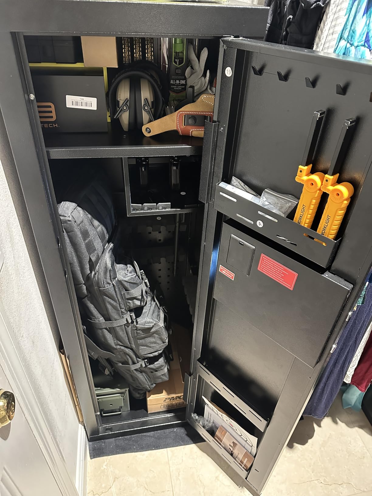 KAER 13-15 Biometric Gun Safe for Rifles and Pistols,Gun Safes with Adjustable Cabinet & Pistols Racks,Fingerprint Gun Cabinet with Alarm,Heavy Duty Steel Rifle Safe for Home Garage Bedroom customer photo 1