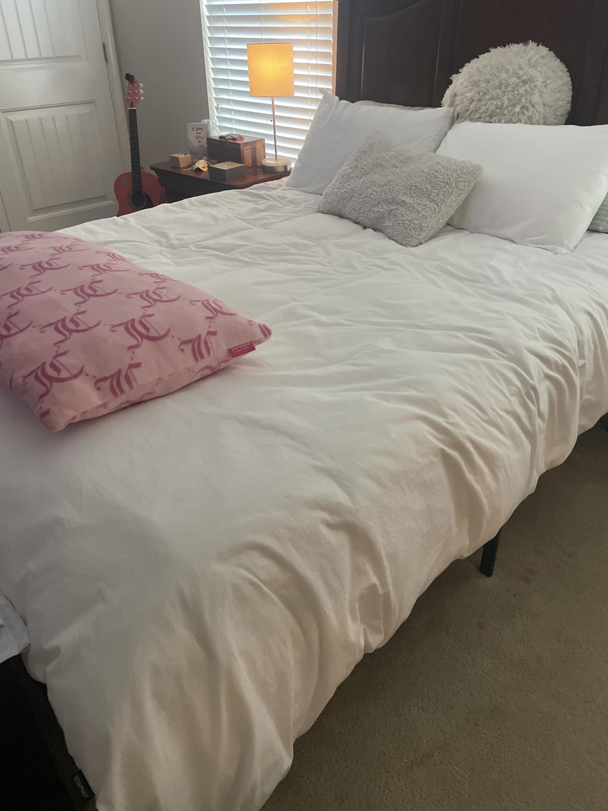 Goose Down Comforters 100% Cotton Shell Queen Size Comforter Luxury Duvet Insert, All Season White Bed Comforter Medium Warmth Goose Down Duvet,430 Thread (Queen 90x90) customer photo 1