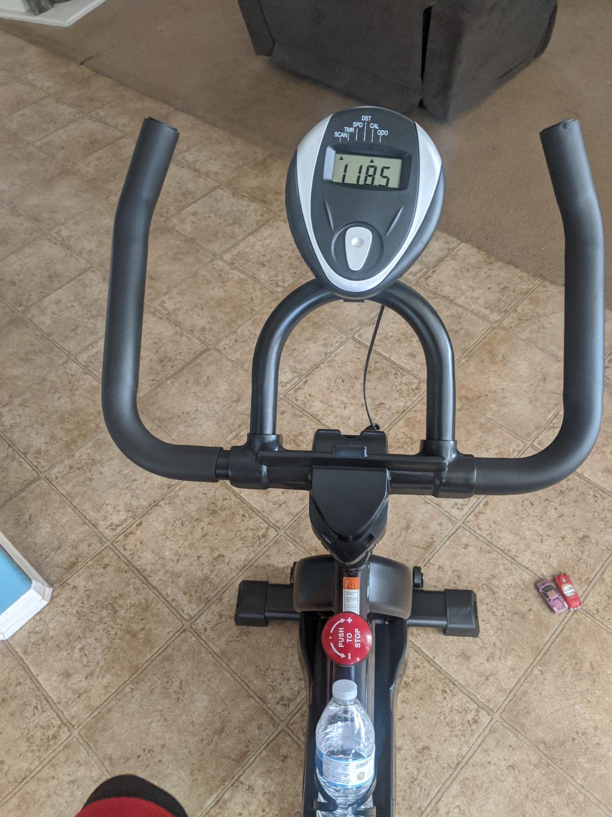 RELIFE REBUILD YOUR LIFE Exercise Bike Stationary for Home Indoor, Cycling Bike with Silent Belt Drive for Home Cardio, Brake Pad Resistance with Adjustable & Comfort Seat/PAD Holder/LCD Monitor customer photo 2