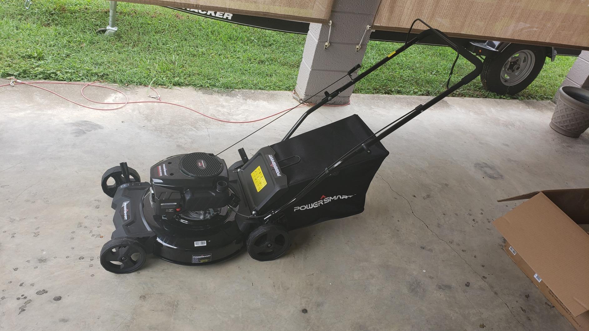 PowerSmart Self Propelled Gas Lawn Mower, 22 in. 170cc OHV Engine 2-in-1 Rear Wheel Drive, High Wheels, 6-Position Height Adjustment customer photo 1
