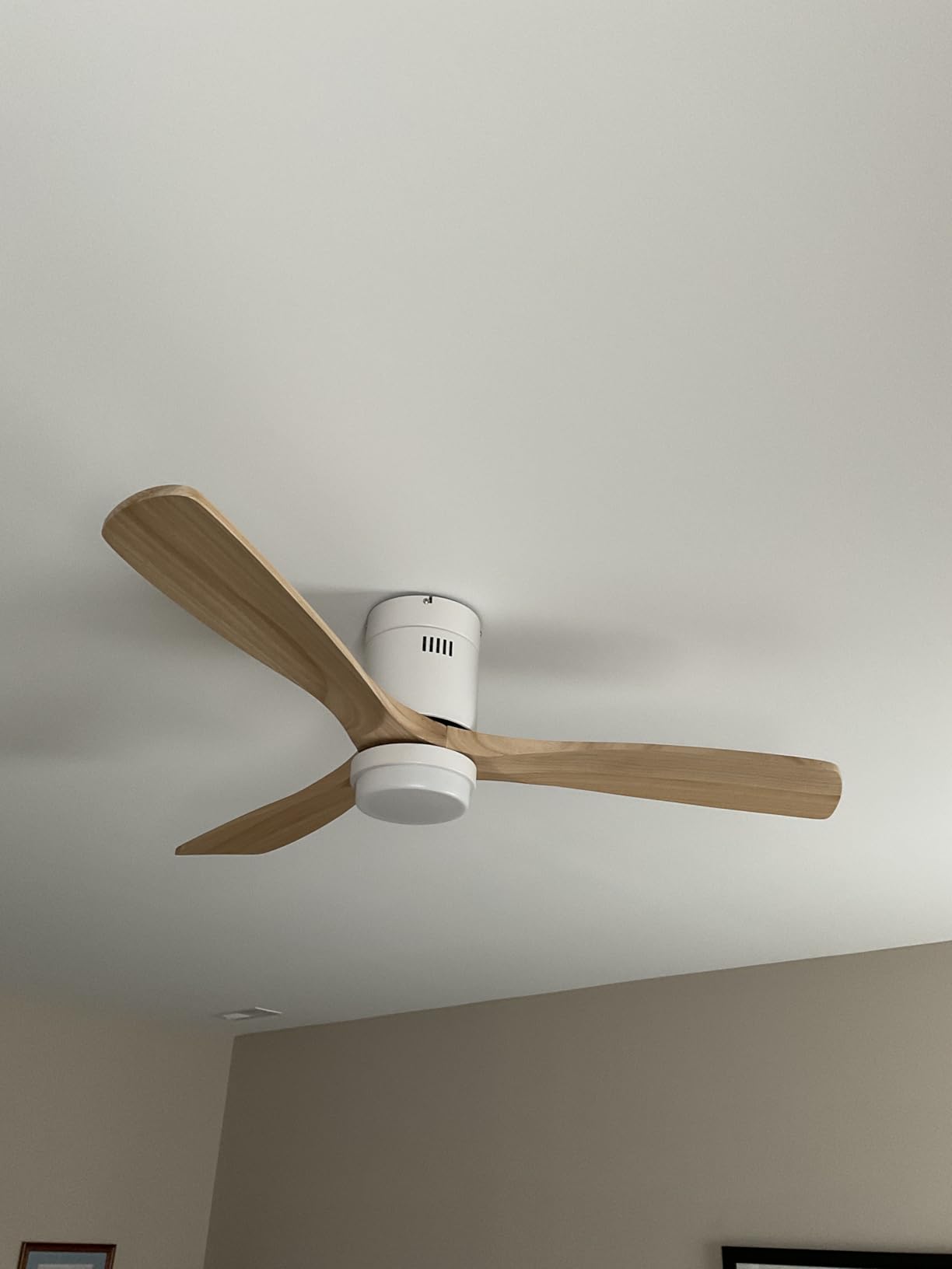 Sofucor 52 Inch Smart Ceiling Fans with Lights-Flush Mount Low Profile Modern Outdoor Solid Wood Ceiling Fans with Alexa/Google Assistant/APP/Remote Control for Bedroom/Farmhouse/Patio, Brown Black customer photo 2