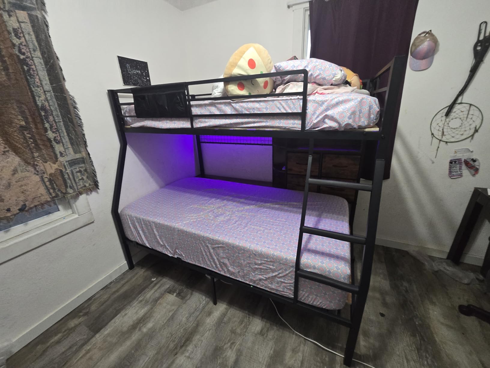BTHFST Bunk Bed Twin Over Twin with 4 Storage Drawers & Shelves & Bedside Caddy, Twin Bunk Beds with Charging Station & LED Lights customer photo 2