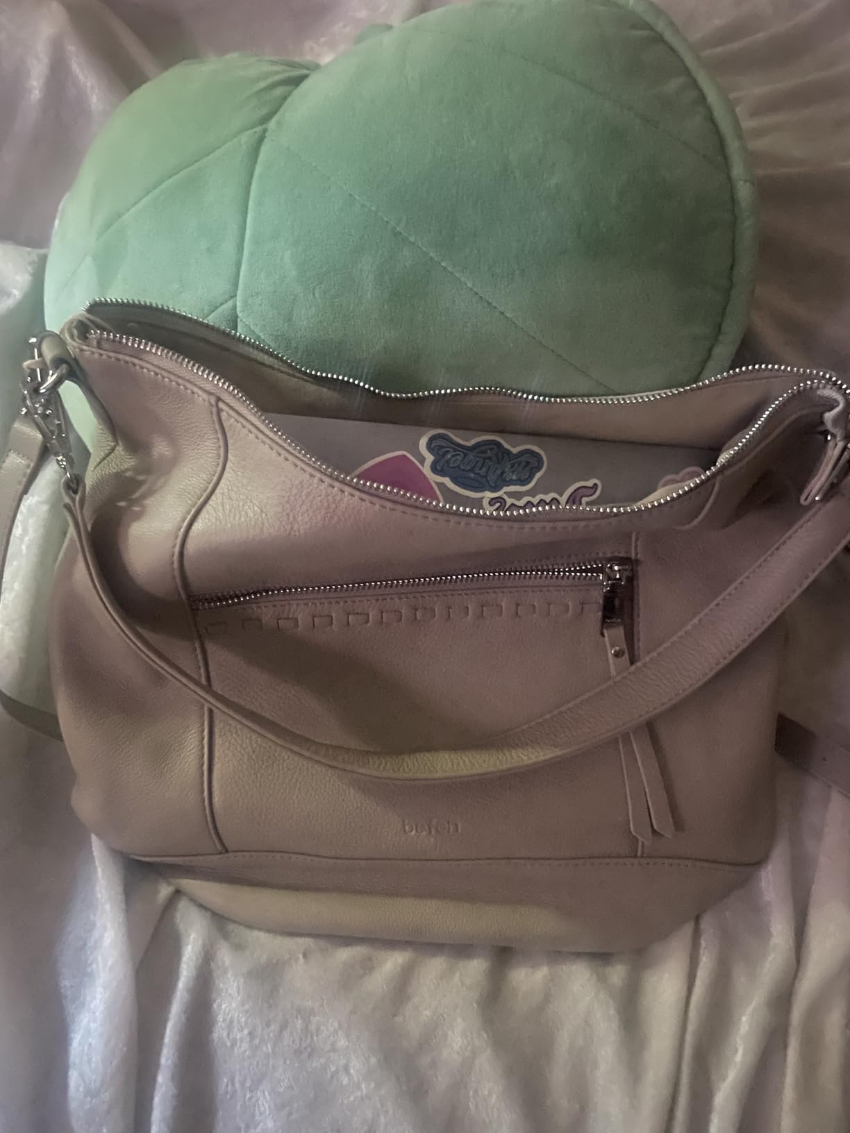 befen Genuine Leather Crossbody Hobo Purse for Women Soft Lightweight Leather Handbags with 2 Removable Straps customer photo 2