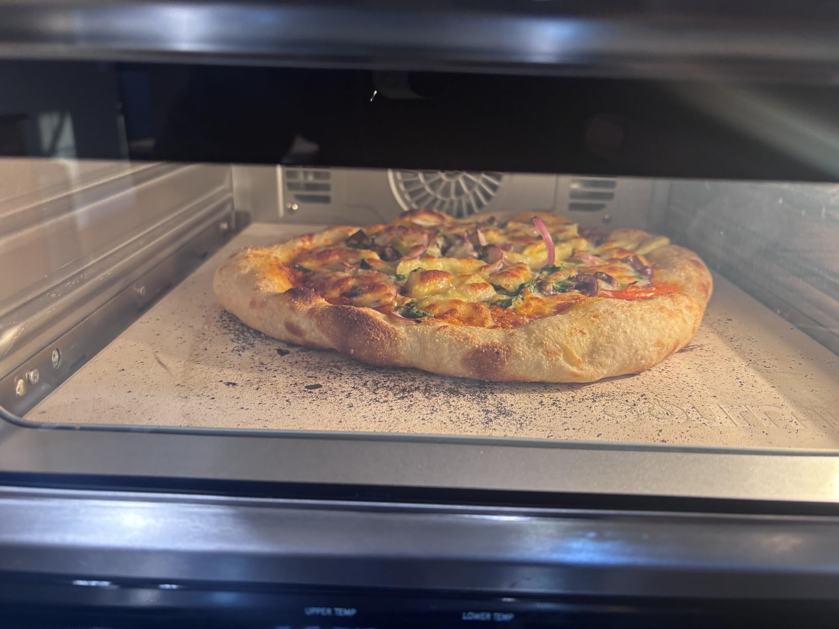 Gourmia Electric Indoor Pizza Oven - Countertop Air Fryer Toaster Oven Combo with 6 Pizza Presets, 7 Cooking Functions, Air Fry, Broil & Bake, Includes Cordierite Pizza Stone, Stainless Steel customer photo 1