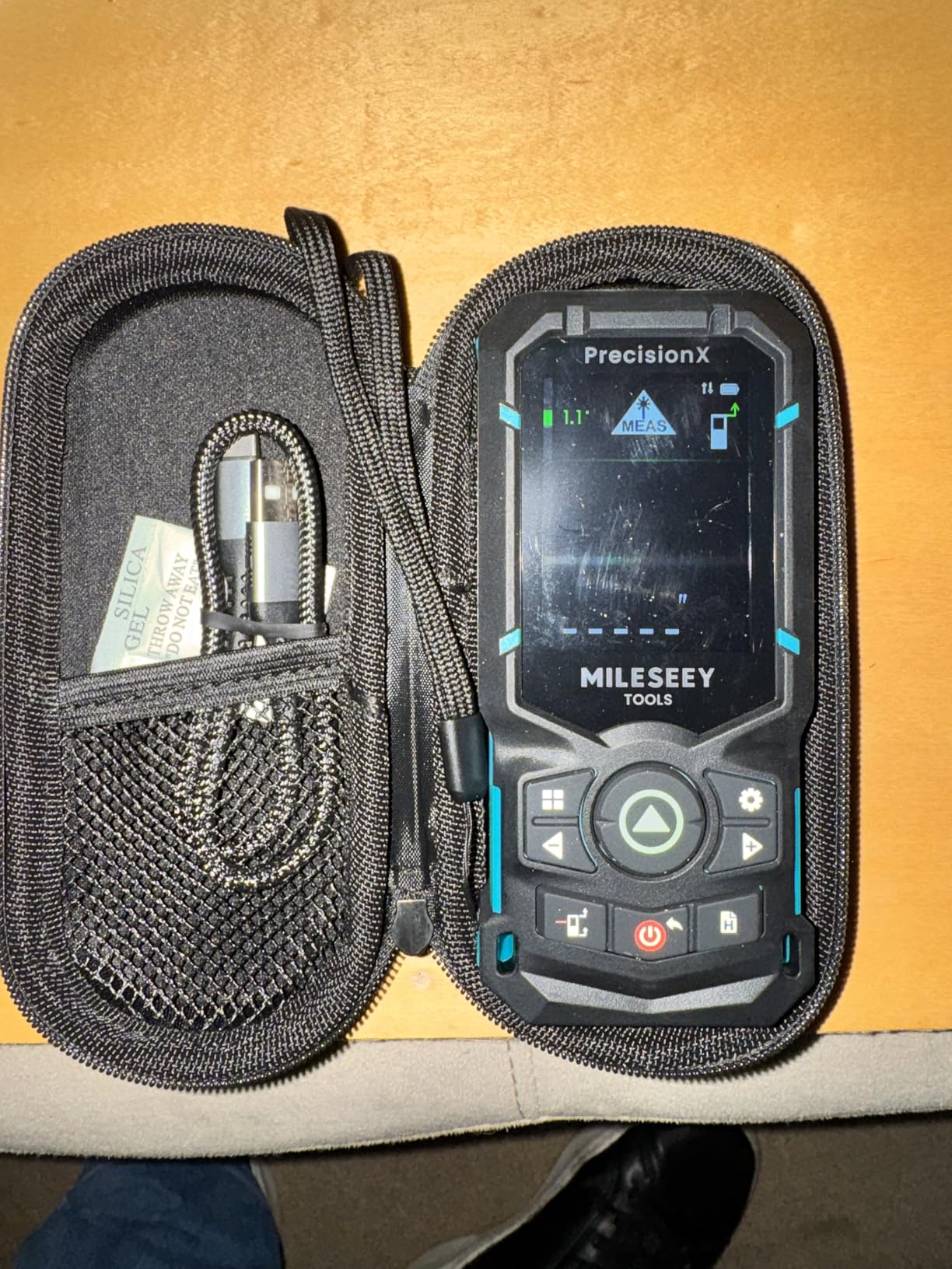 MILESEEY S50 Green-Beam Laser Distance Measure - 400ft, P2P, Side-Laser Alignment, Rechargeable, 2.4