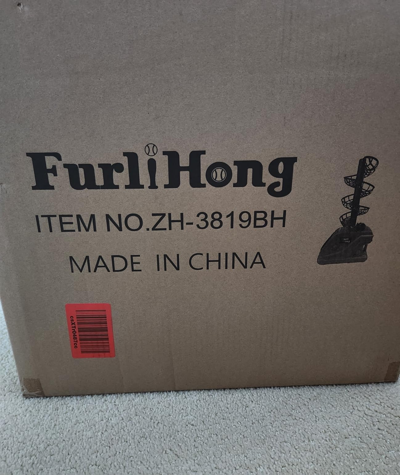 Furlihong 3819BH Portable Tennis Ball Machine - 5 Adjustable Angles, 2 Power Levels, 4 Serve Intervals, Up to 30 MPH, for All Skill Levels Training customer photo 1