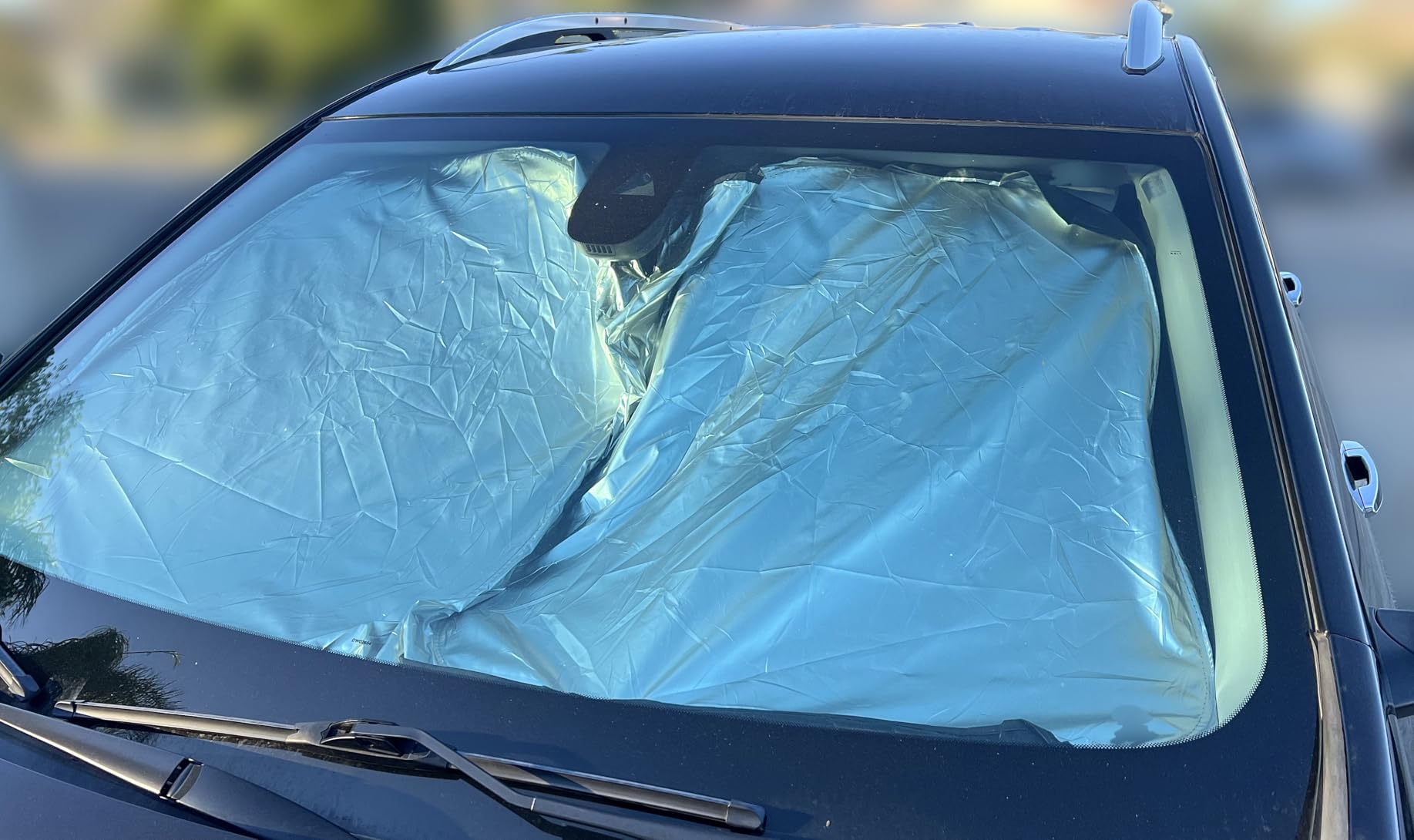 300T Thickened Sunshade for Car Windshield,Windshield Sun Shade for Blocking 99% Sunlight & Heat,Summer Cars Essentials Sun Cover for Car Windshields Fits Small Truck,SUV (XL: 63x33 inch) customer photo 1