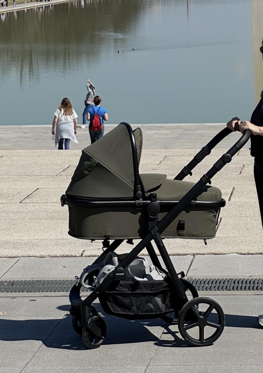 Mompush Meteor2 Baby Stroller 2-in-1 with Newborn Mode, Large Shock-Absorbing Wheels, Car Seat Adapter Included - Full-Size Infant & Toddler Stroller for All-Terrain Family Outings customer photo 2