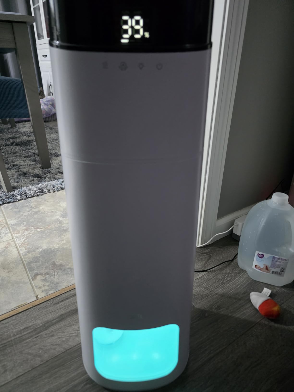 DREO 16L Smart Humidifier Large Room 1000 ft², 130H Cool Mist Air Humidifiers for Bedroom Plants Baby, Top Fill, Remote/Touch/Voice & APP Control, Clean Tank Technology, 30dB, RGB Light, HM755S White customer photo 1