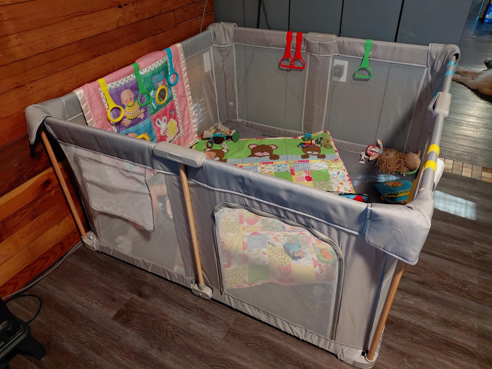 Foldable Baby Playpen with Mat, 71x59 Foldable Play Pen for Babies and Toddlers, Baby Playpen with Portable Design, Collapsible Play Yard for Fence Indoor and Outdoor customer photo 2