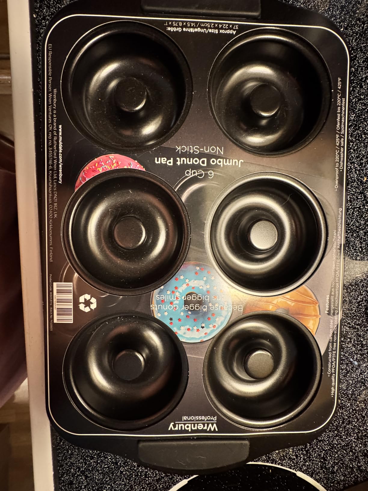 Wrenbury Bagel Pan for Baking - Non-Stick Carbon Steel 6-Cup Donut Mold with Silicone Grip Handles, PFOA Free, Easy Release, Even Heating, Oven and Dishwasher Safe, 3.5 Inch Large Cups customer photo 1