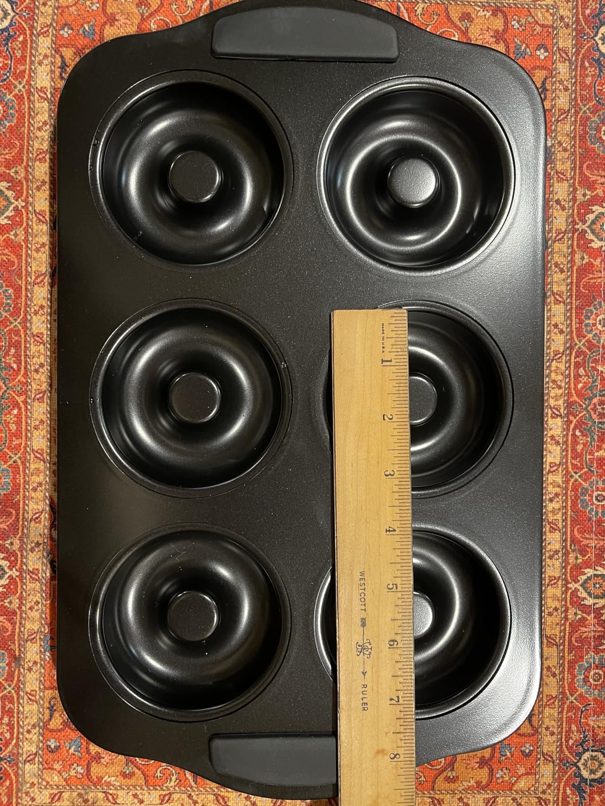 Wrenbury Bagel Pan for Baking - Non-Stick Carbon Steel 6-Cup Donut Mold with Silicone Grip Handles, PFOA Free, Easy Release, Even Heating, Oven and Dishwasher Safe, 3.5 Inch Large Cups customer photo 2
