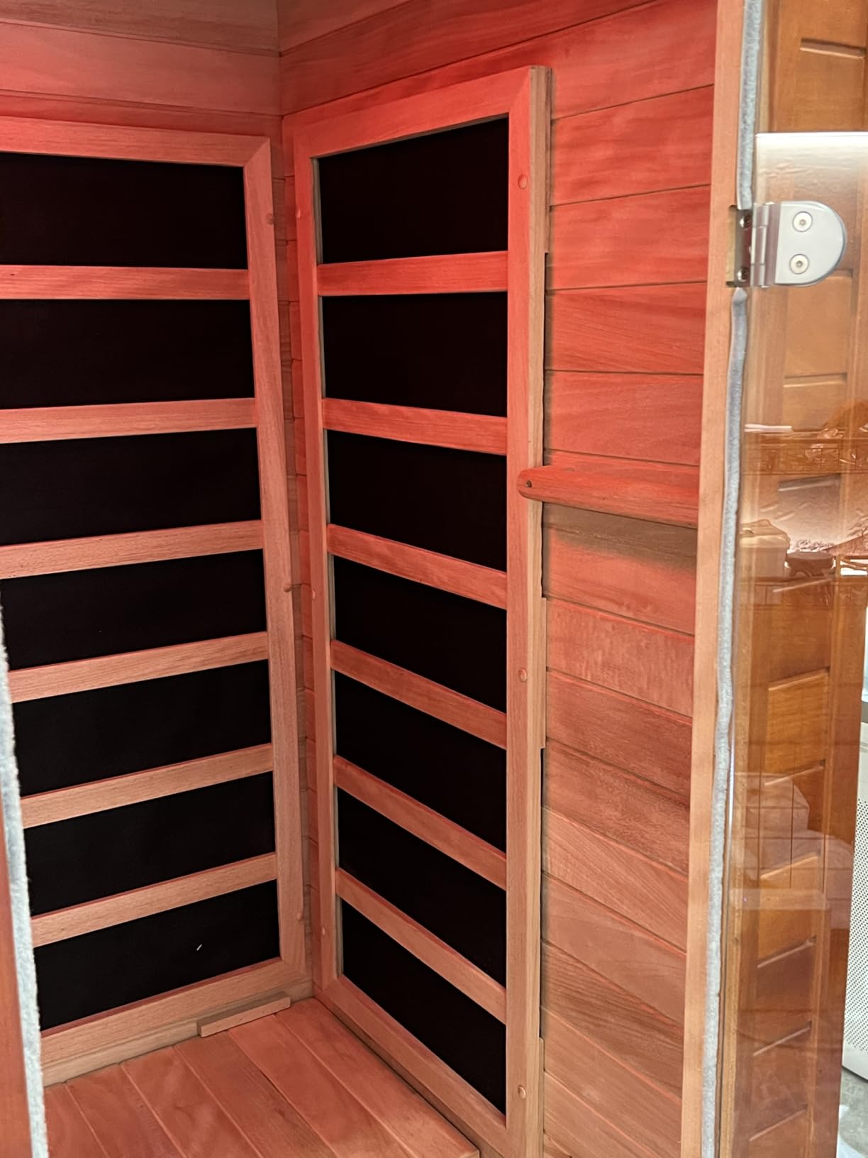 X-Vcak 1-2 Person Infrared Sauna, Dry Heat Sauna with Red Light Therapy, Bluetooth, Radio, 7-Color Therapy Light for Home customer photo 2