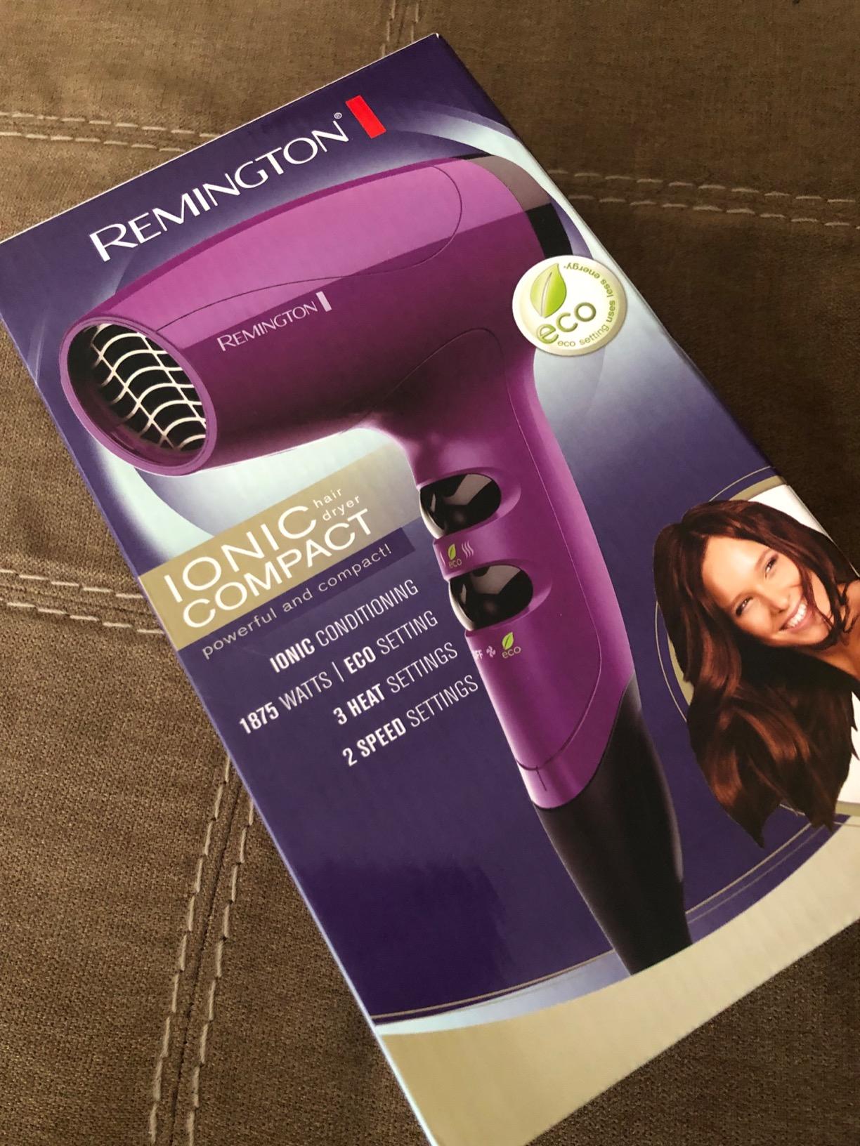 Remington Ionic Compact Hair Dryer, 1875W Powerful Travel Blow Dryer, Lightweight & Portable, Anti-Frizz Ionic Technology, 3 Heat / 2 Speed Settings, Removable Filter, Purple customer photo 2