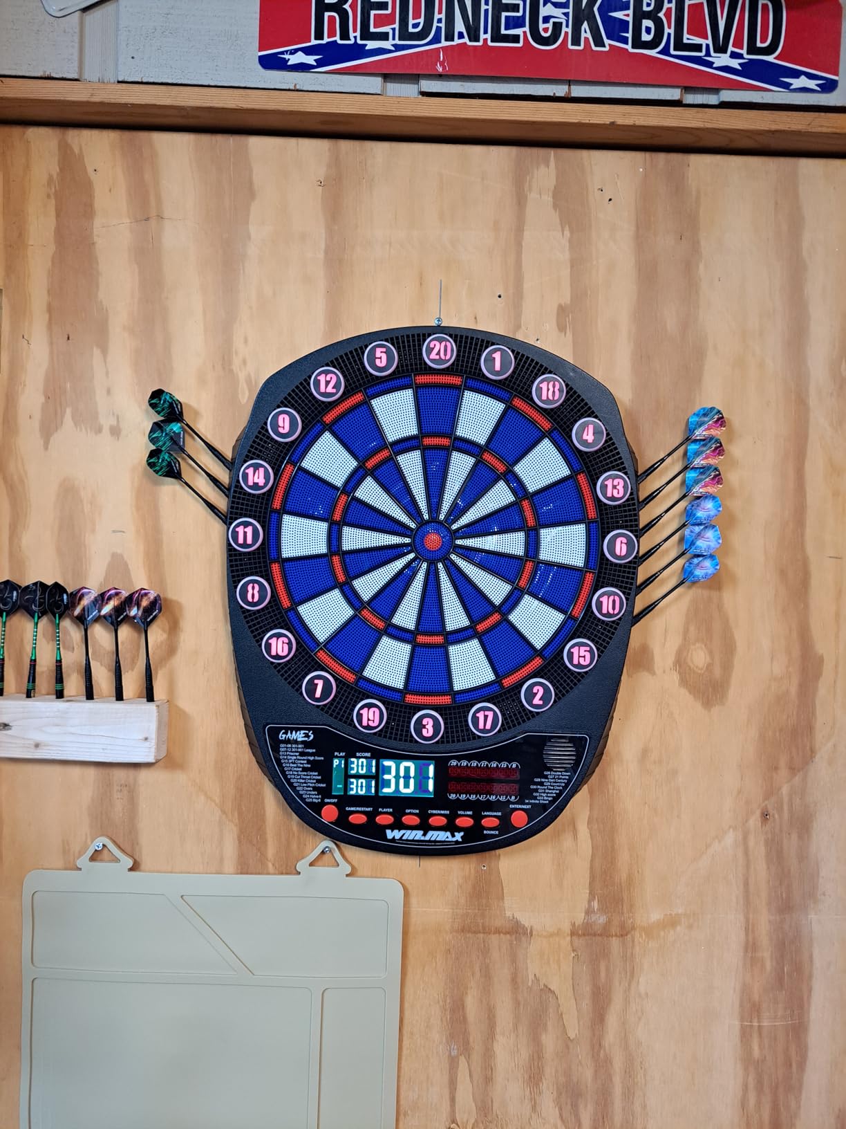 WIN.MAX Electronic Dart Board Soft Tip Dartboard Set LED Displays 3 Languages with 12 Darts 100 Tips Power Adapter customer photo 1
