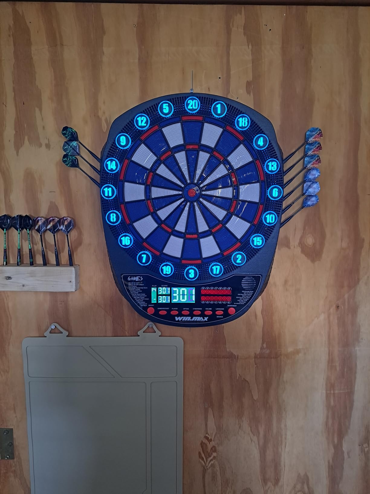WIN.MAX Electronic Dart Board Soft Tip Dartboard Set LED Displays 3 Languages with 12 Darts 100 Tips Power Adapter customer photo 2