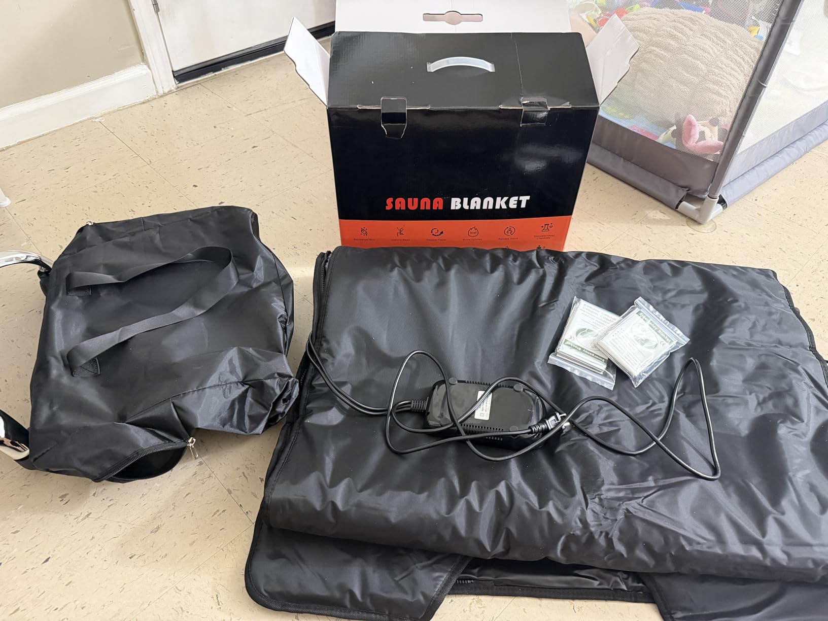Portable Sauna Blanket PVC, Full Body Heated Bag for Home Use, Waterproof Foldable Design with Adjustable Temperature and Timer customer photo 1
