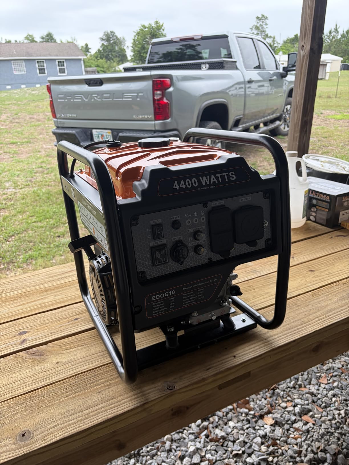 Oxseryn Power Equipment 4400 Watts Inverter Generator Gas Powered, Portable Open Frame Generator, Low Noise with ECO Mode, RV Ready, Emergency Home Backup customer photo 1
