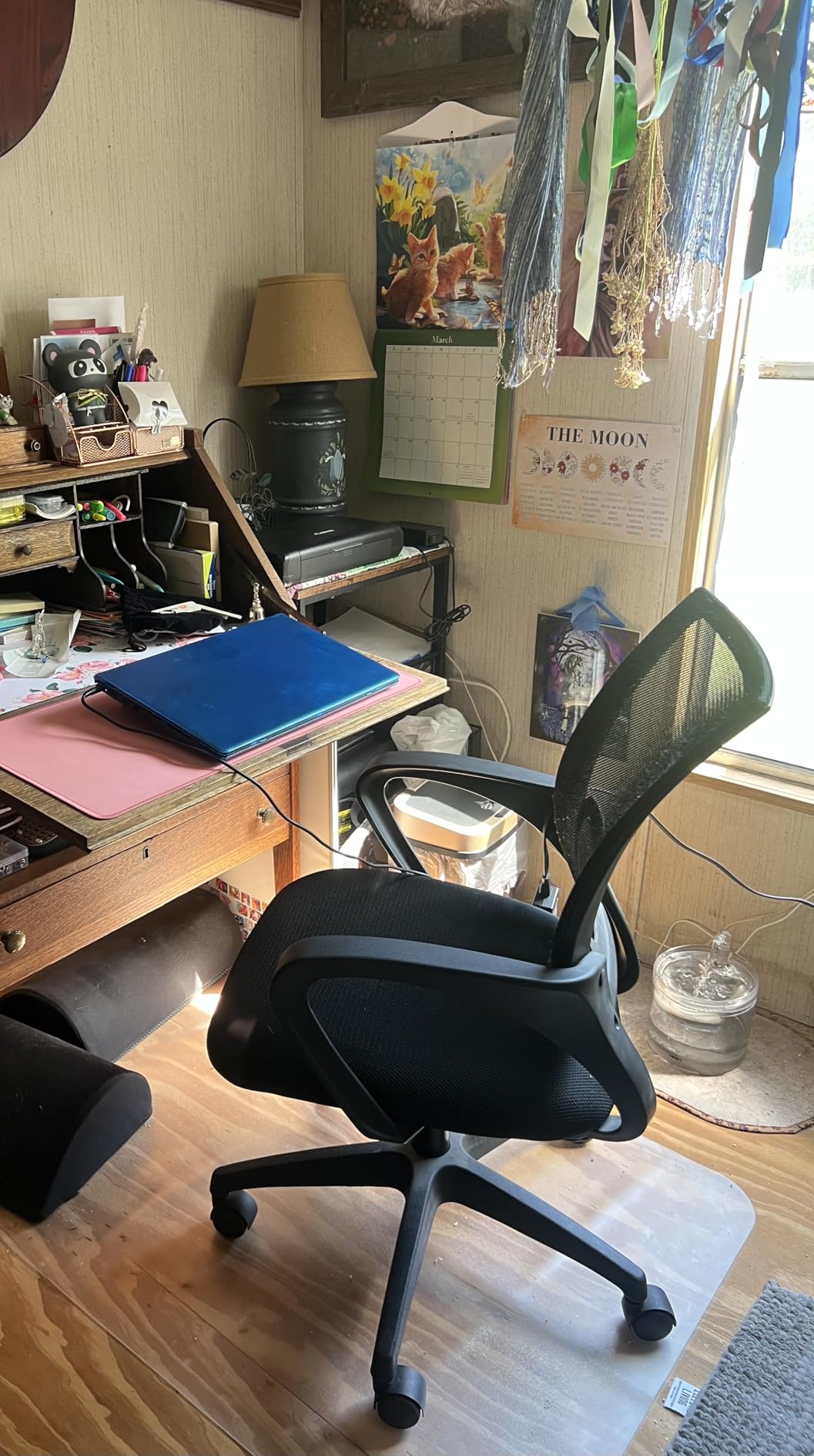 BestOffice Ergonomic Office Chair Mid-Back Swivel Desk Chair Breathable Backrest & Lumbar Support Adjustable Height Rolling Wheels customer photo 2