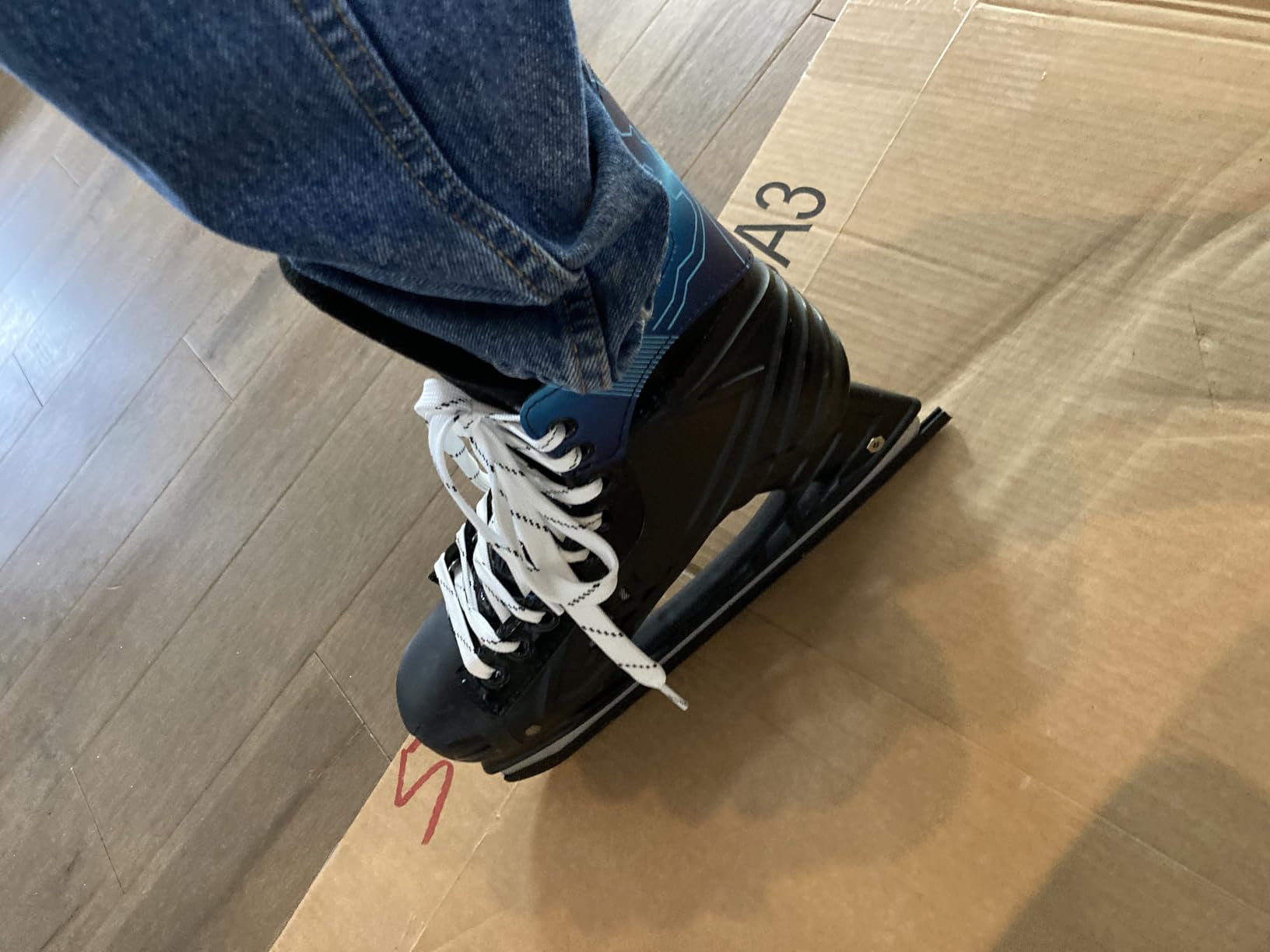 Nattork Ice Hockey Skates for Men, Women, Youth Stainless Steel Blades Lightweight & Durable for Superior Ankle Support and Agile Skating with Coolmax Fabric customer photo 1