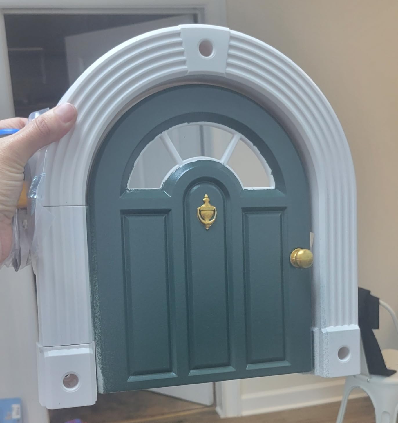Purrfect Portal Meow Manor XL Interior Cat Door, No-Flap Pet Door for Interior Doors, Easy DIY Installation, Cat Door for Cats up to 30 lbs, White customer photo 2