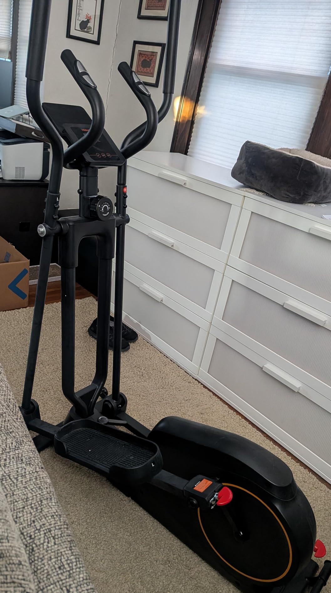 YOSUDA Foldable Elliptical Exercise Machine for Home,15IN Stride Compact Folding Elliptical Training Machine Only 2 sq ft for Small Spaces, Elliptical Cross Trainer with 16 Magnetic Resistance Levels customer photo 2