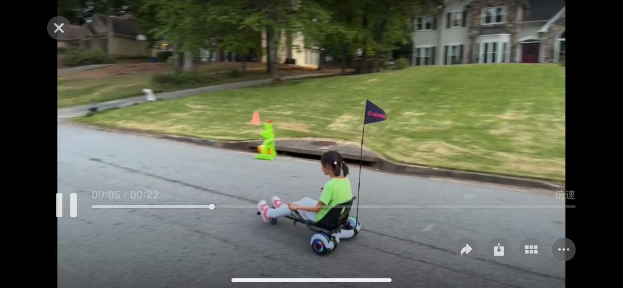 CBD Scooter with Colorful LED Lights, 6.5