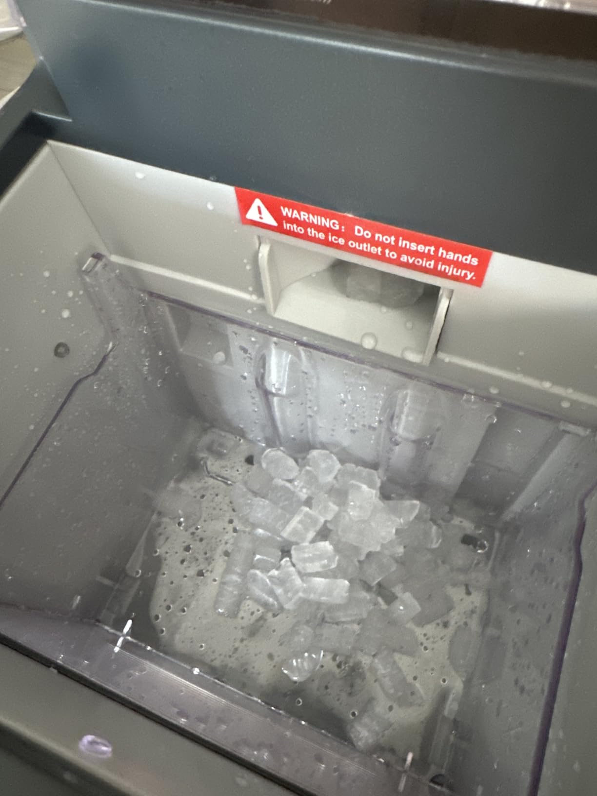 Nugget Ice Maker 40lbs/Day, Countertop Ice Maker Soft Chewable Ice, Ice Makers One-Click & Self-Cleaning, Crushed Pellet Ice Machine with Scoop&Basket for Home/Kitchen/Office, Stainless Silver customer photo 1