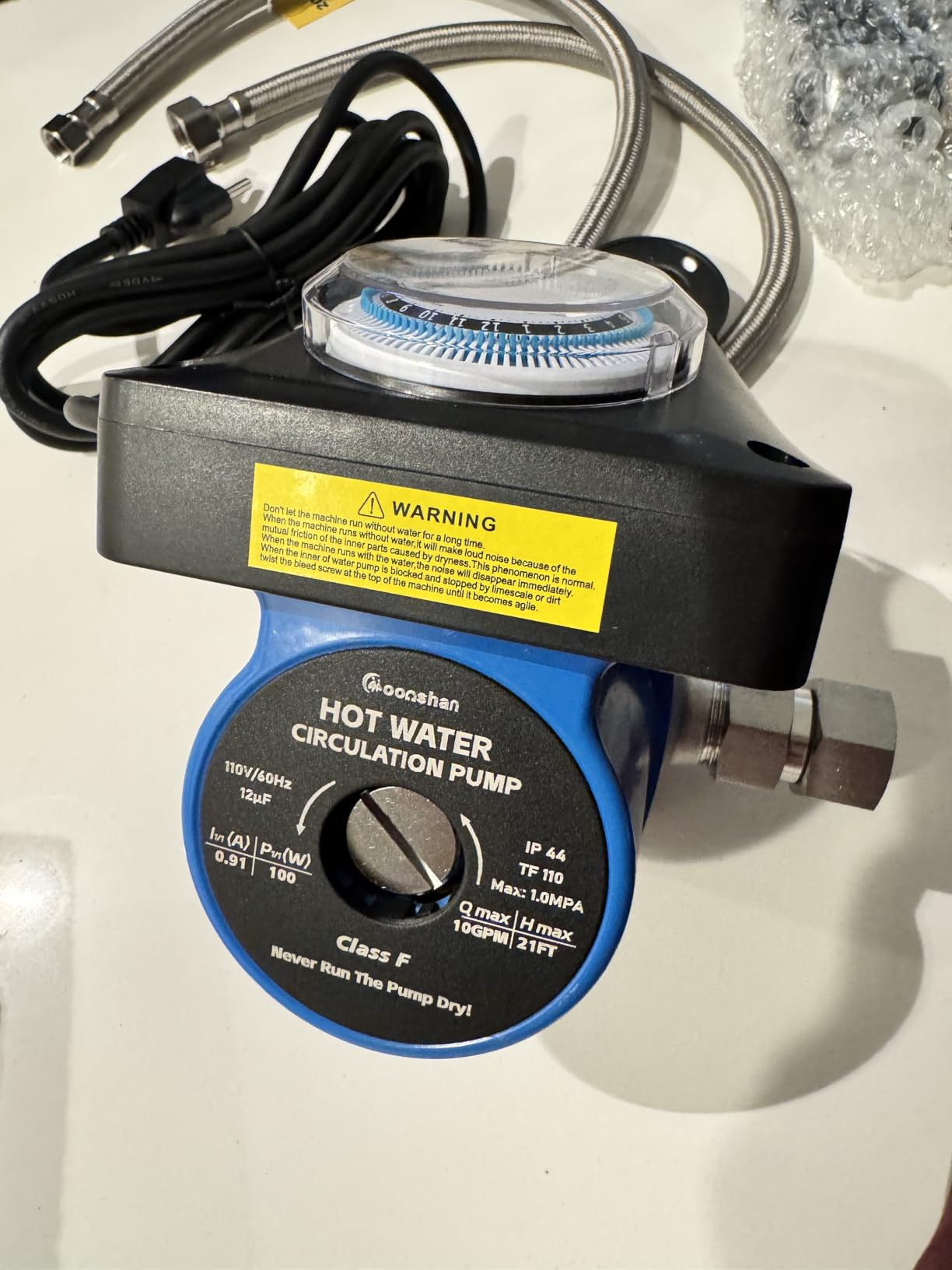 Instant Hot Water Recirculating Pump with Stainless Steel Adjustable Bypass Valve Kit for Tank Water Heaters Circulator Pump with Upgraded Timer Water Recirculating System with Complete Kit customer photo 2