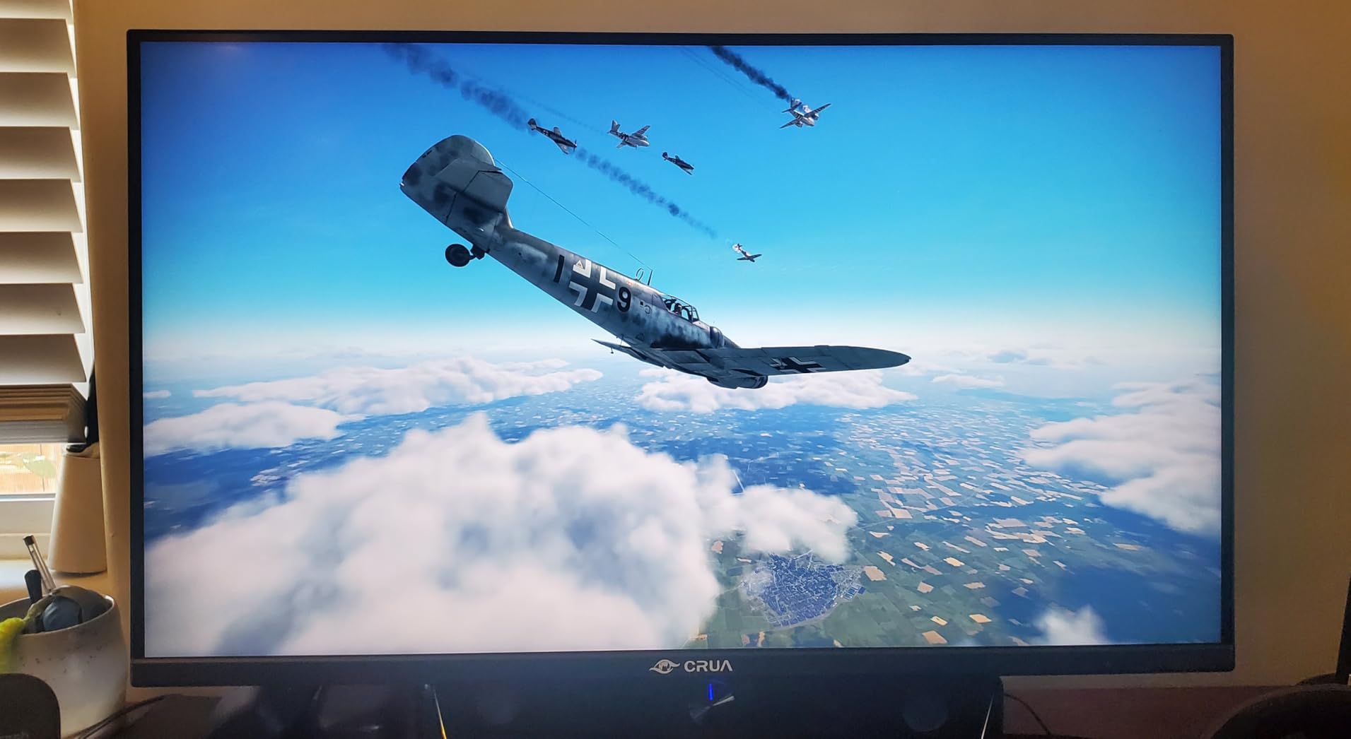 CRUA 34'' Gaming Monitor 165Hz/144Hz, UWQHD 3440x1440P IPS Ultrawide Screen Computer Monitors with Built-in Speakers, Supports FreeSync, 120% sRGB, PIP/PBP, HDMI2.0 & DP1.4, Wall Mount&Tilt Adjustable customer photo 2