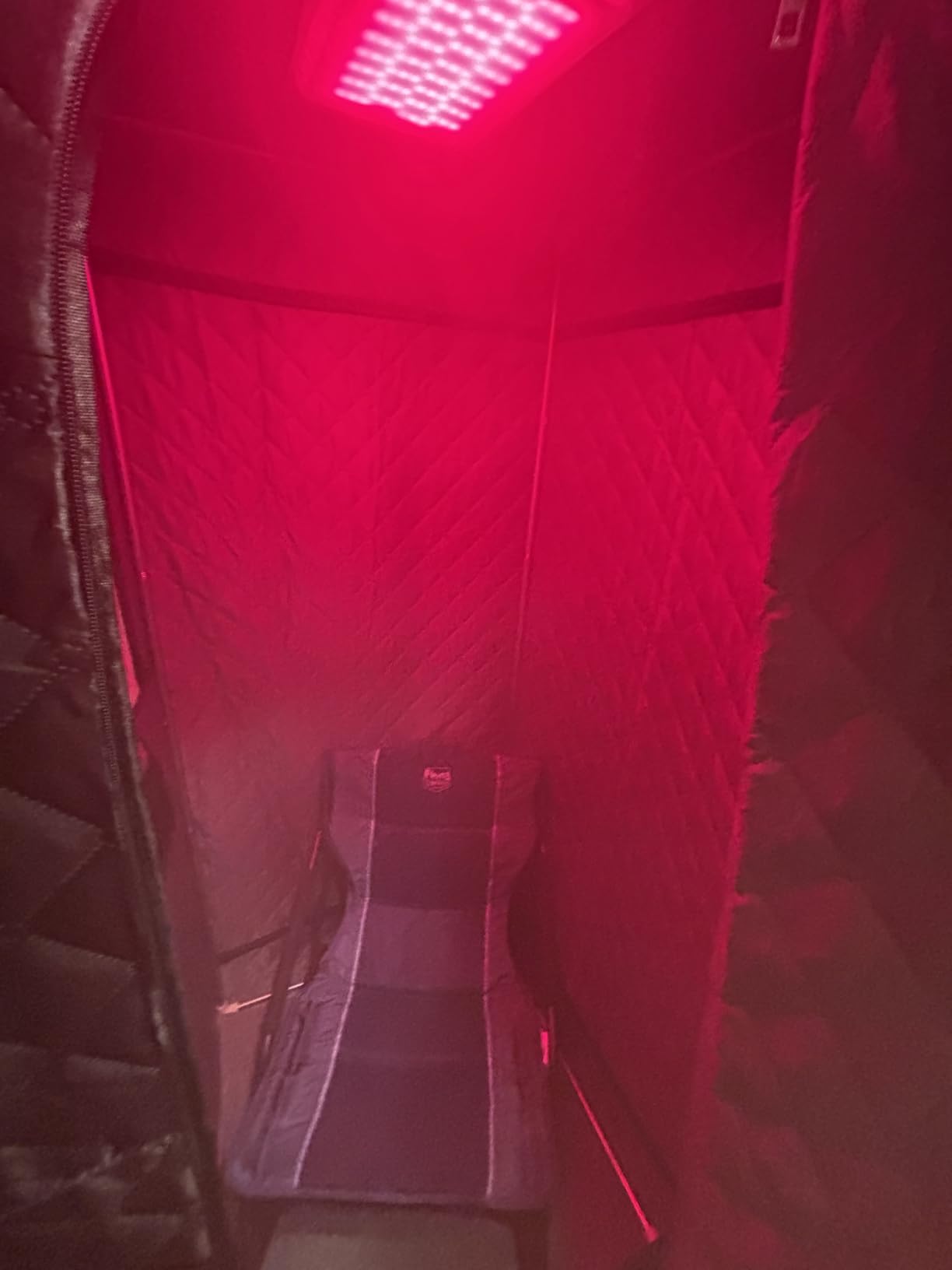 I-THERA-U XL Infrared Sauna Box with True 660 & 850nm Red Light Therapy Lamp, Portable Red Light Sauna for Home, Full Body Steam Tent with 3L 1200w Steamer, 15 Levels Heat, Chair, Remote, 90 Min Timer customer photo 1