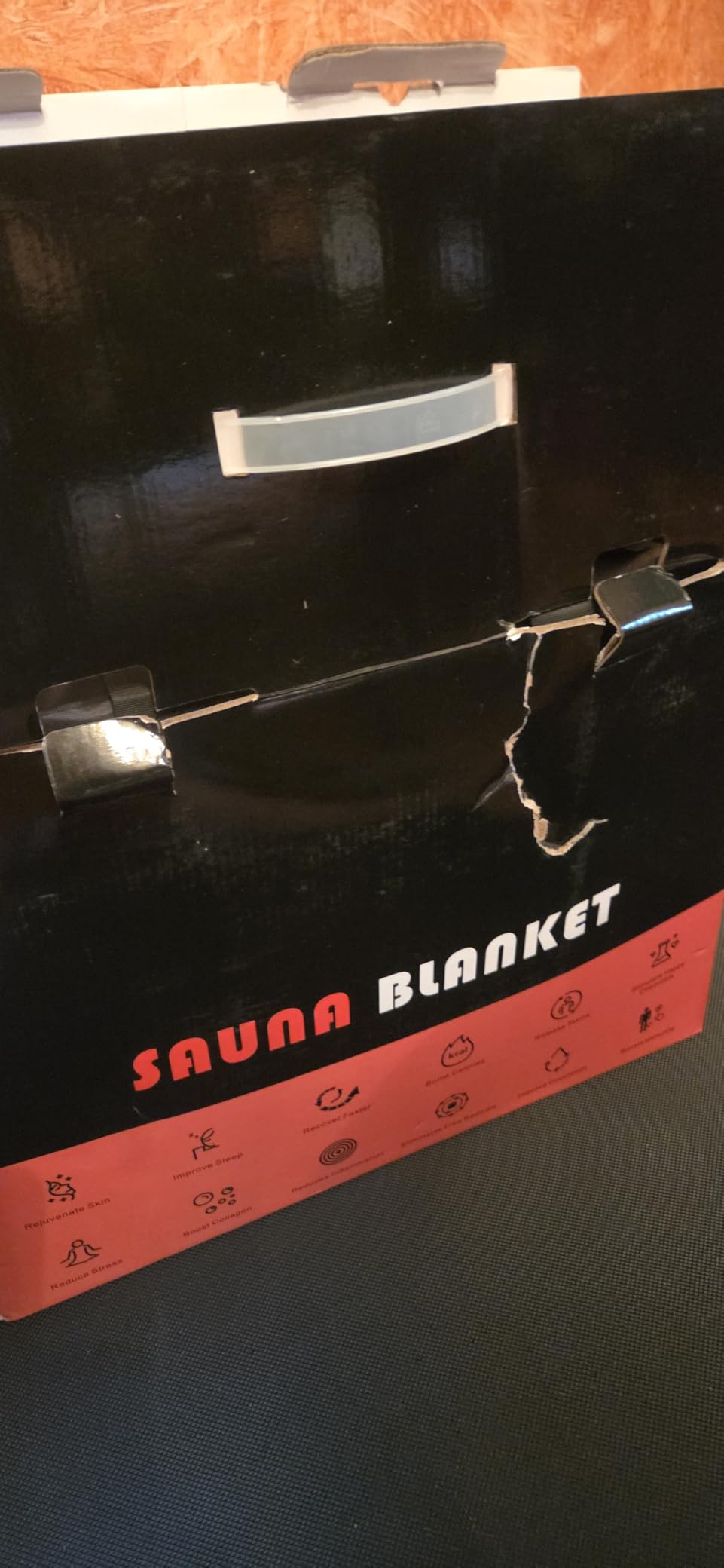 Infrared Sauna Blanket for Home, Low EMF Carbon Crystal Heating, Portable Dry Sauna Bag for Relaxation, Detoxification, 5.9ft×2.6ft, Sleeveless-Black customer photo 2