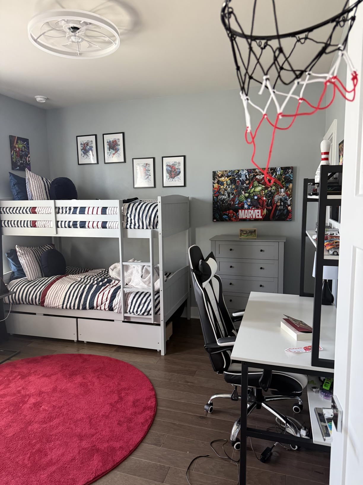 AMERLIFE Bunk Bed Twin Over Twin with Storage Drawers, Solid Wood 2-in-1 Convertible Loft Bed with Ladders, Toddler Wood Bunk Bed for Kids and Teens Bedroom customer photo 1
