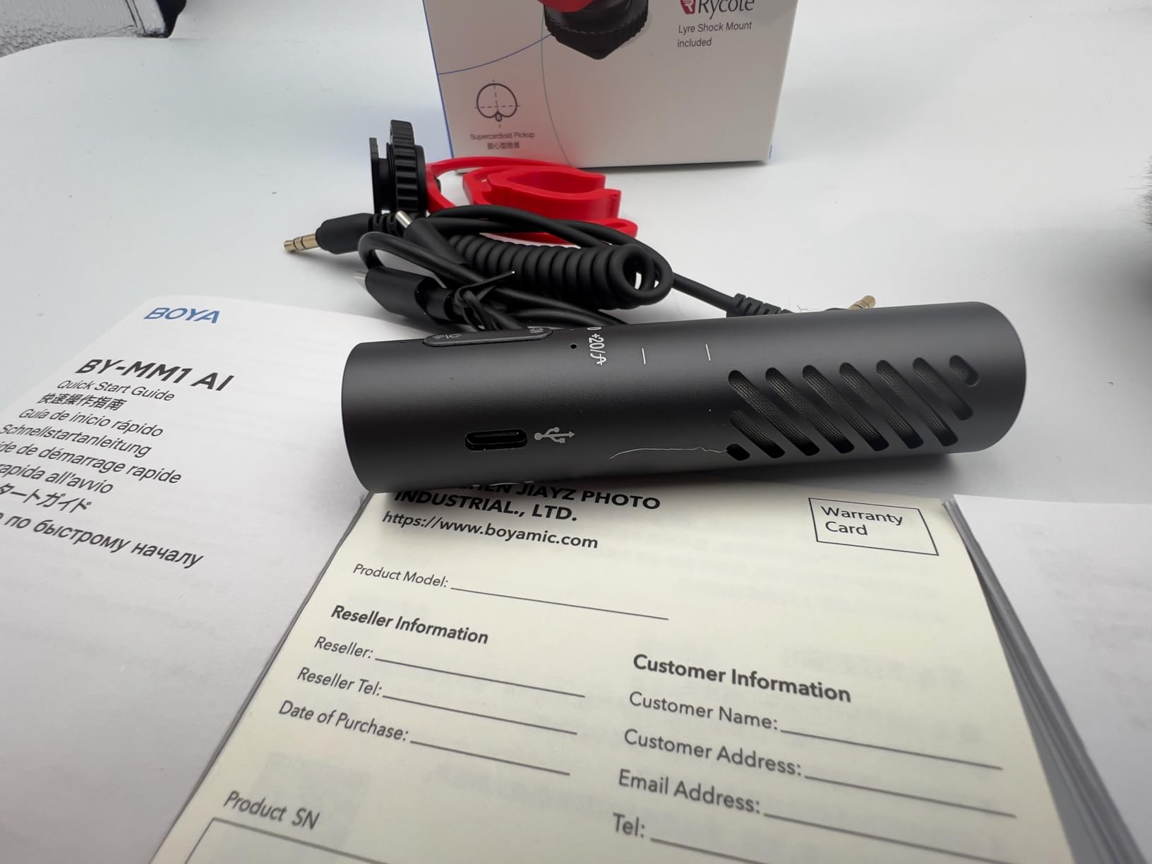 BOYA BY-MM1 AI On-Camera Shotgun Mic with AI Noise Cancellation, APP Control customer photo 1