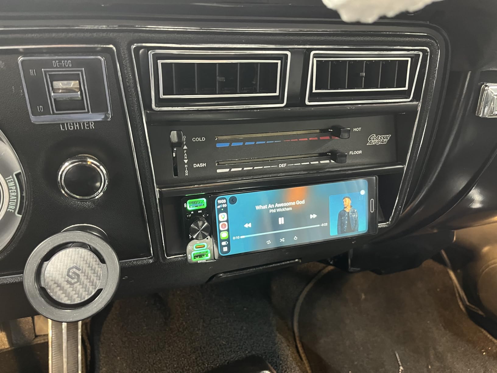 Single Din Radio Car Stereo with Apple CarPlay & Android Auto, 6.5