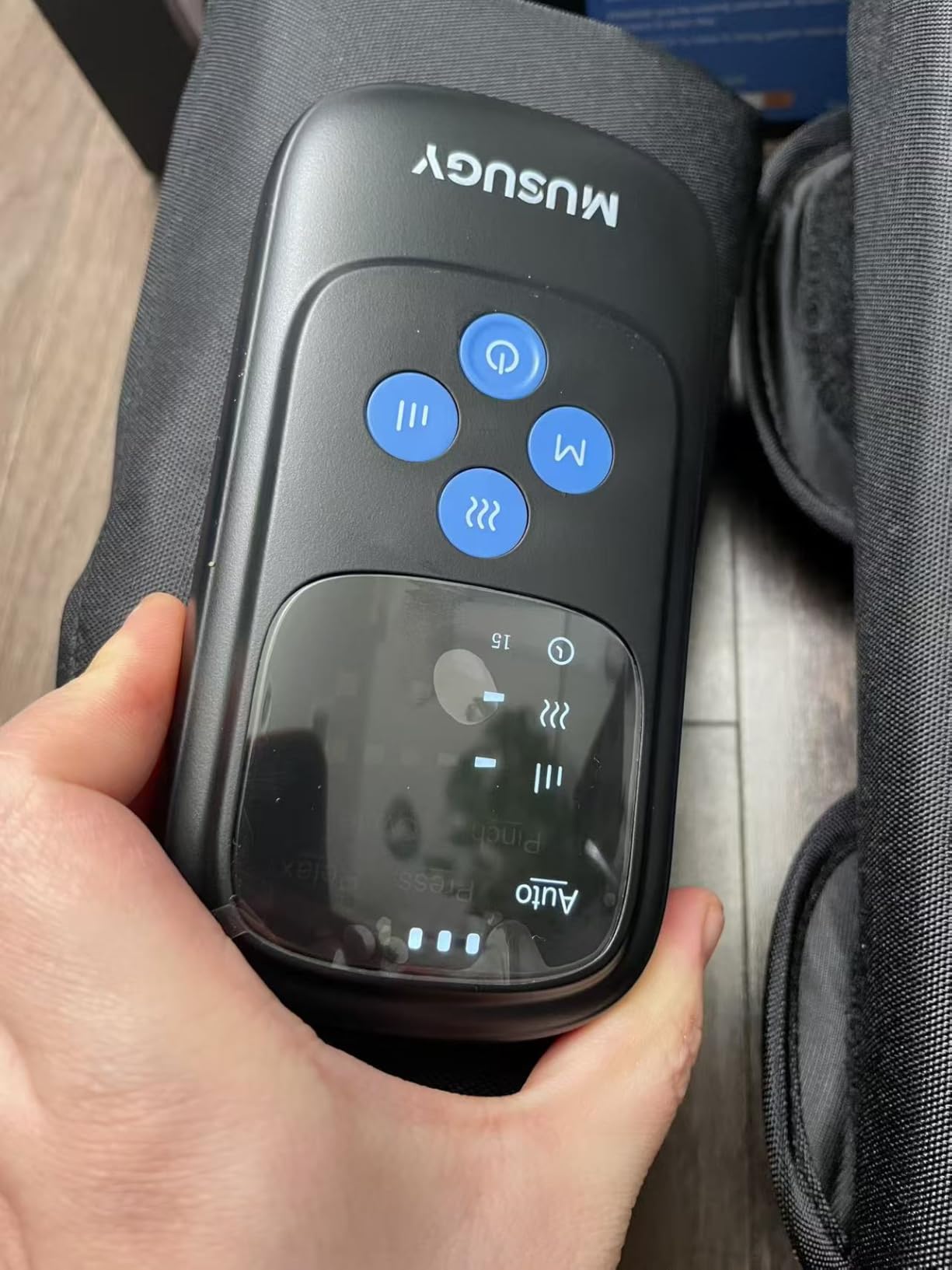 Cordless Calf Massager with Heat and Compression: Rechargeable Leg Compression Massager with 5 Modes, 5 Intensities for Pain Relief and Circulation customer photo 1