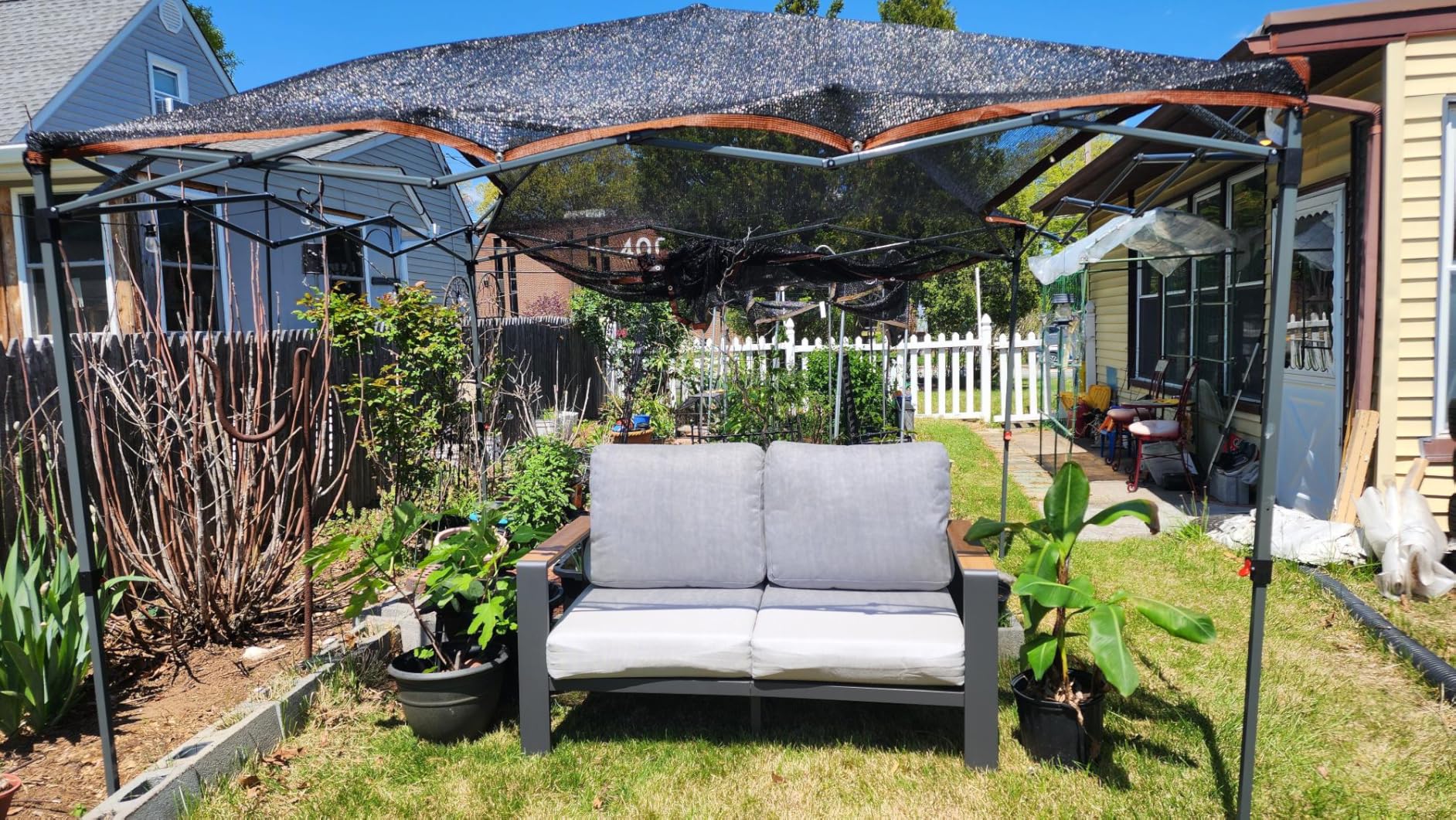 Aluminum Outdoor Patio Furniture Set 6 Seats, Outdoor Sectional Corner Sofa with Thick Waterproof Cushions & Coffee Table, Patio Conversation Sets for Backyard, Porch, Balcony, Deck, Gray customer photo 1