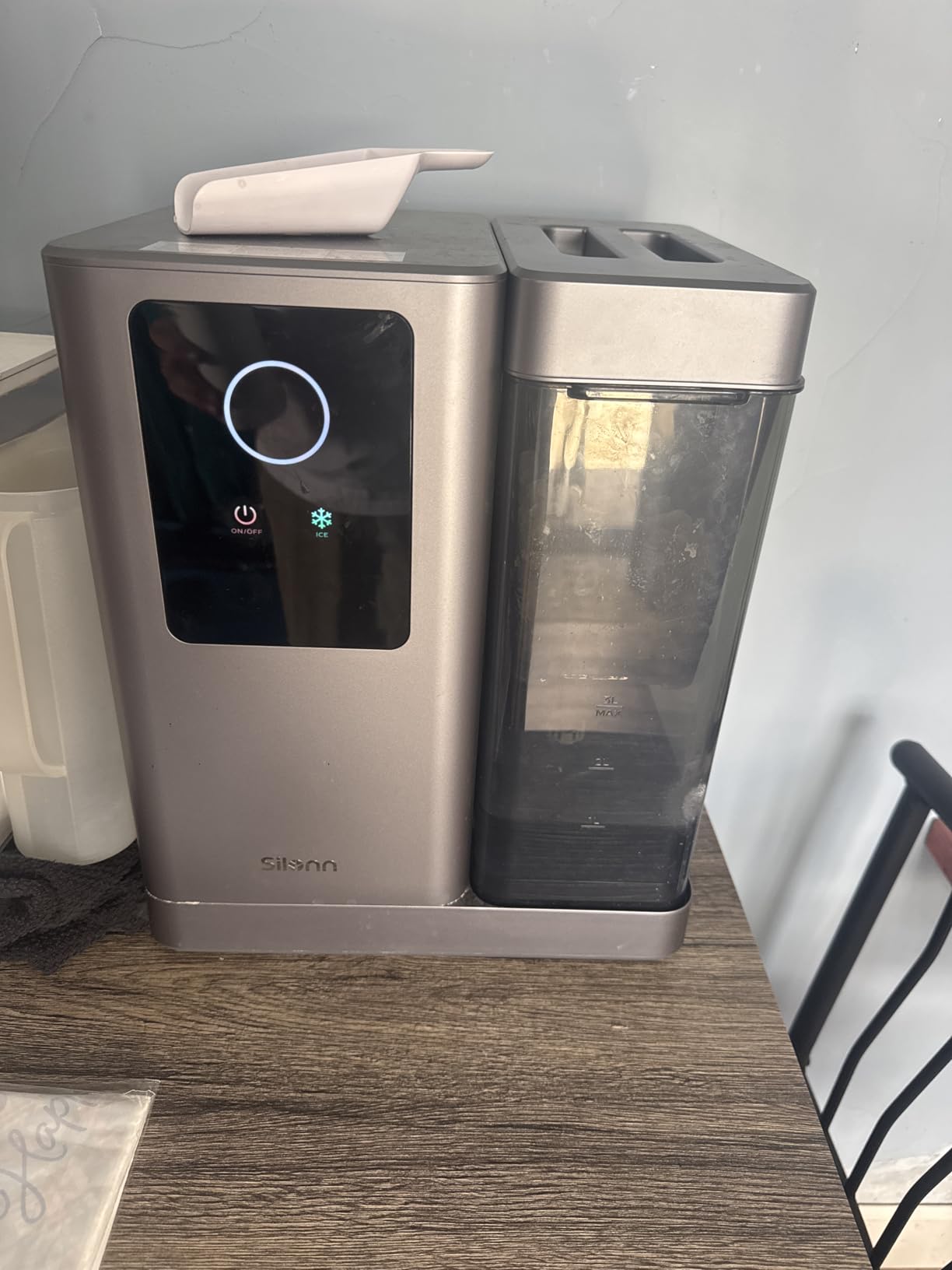 Silonn Nugget Ice Maker Countertop with APP & Voice Control, Self Cleaning Ice Machine with 3L Large Water Tank, 40 lbs/24H Soft Chewable Ice, Portable Pebble Ice Maker for Home, Kitchen and Party customer photo 1